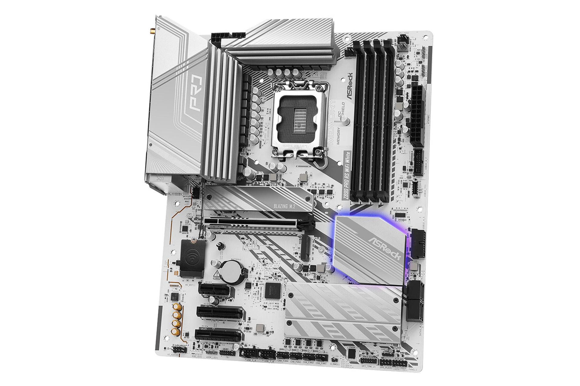 نمای سمت راست مادربرد ازراک Z890 Pro RS WiFi