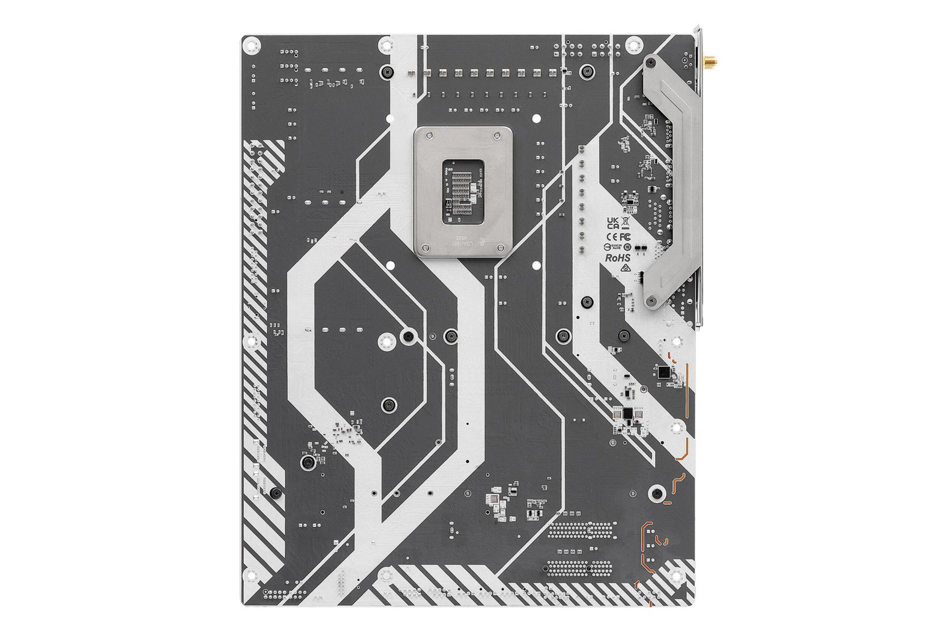 نمای پشت مادربرد ازراک Z890 Steel Legend WiFi