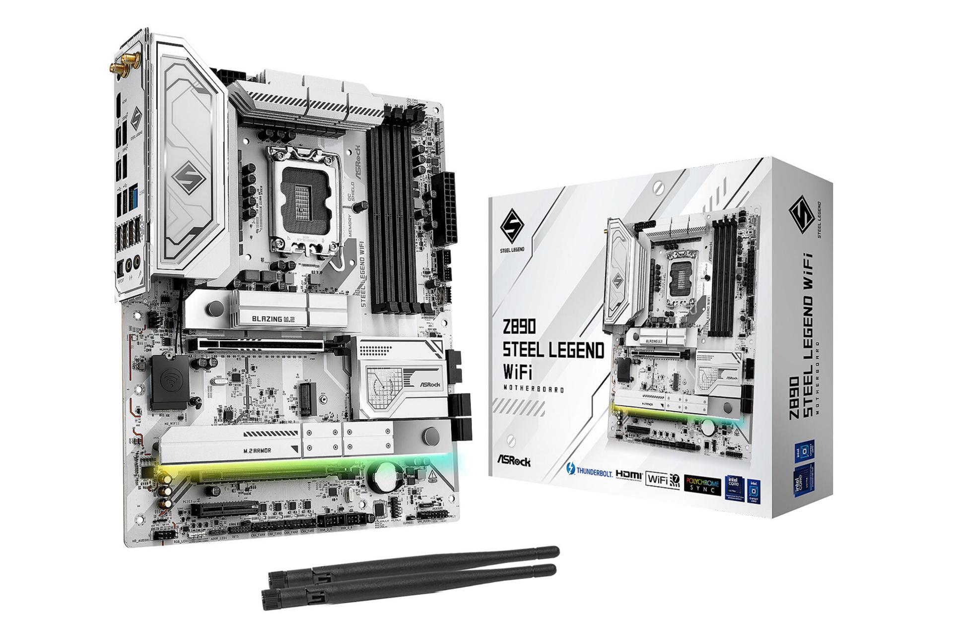 اقلام همراه مادربرد ازراک Z890 Steel Legend WiFi