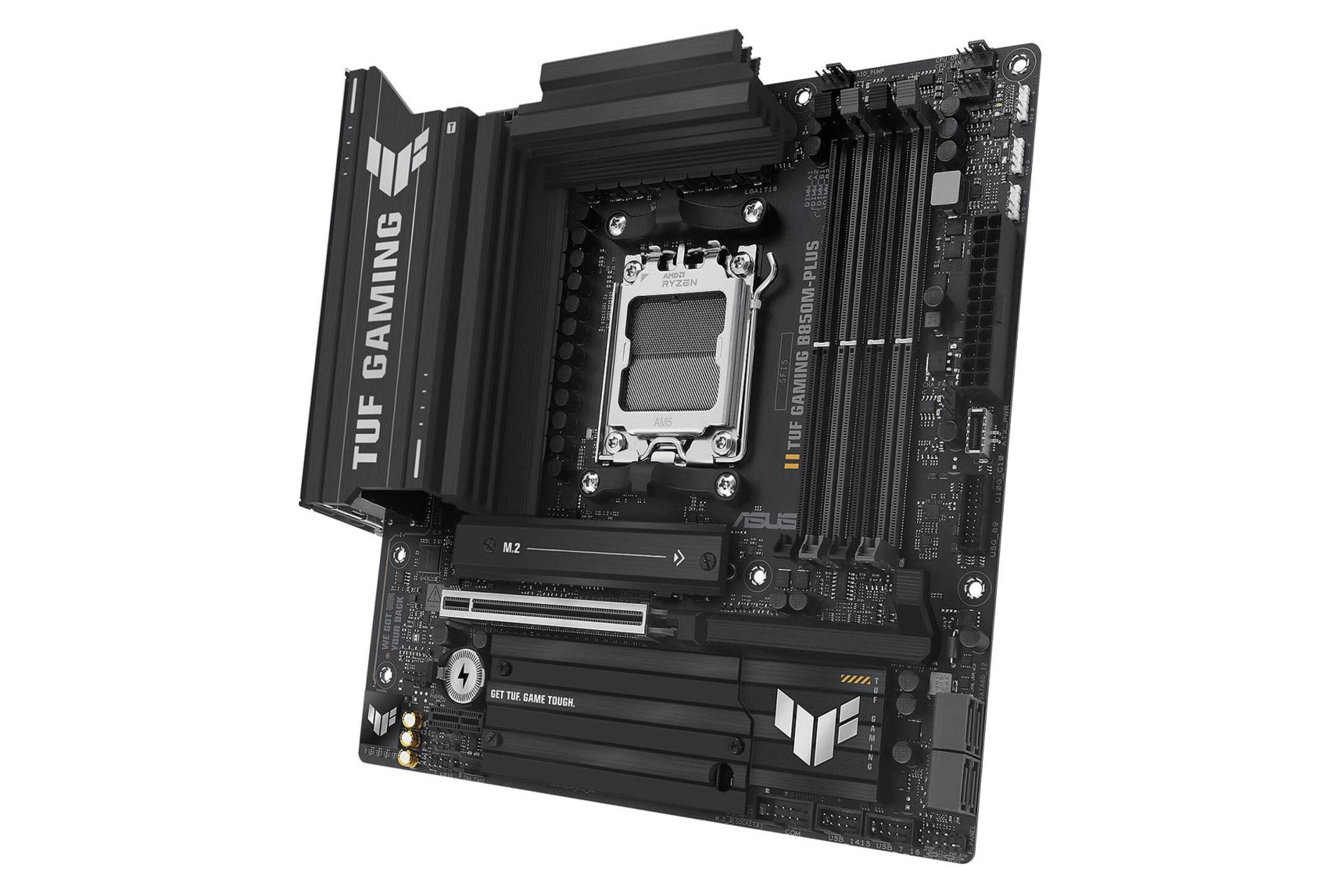 نمای سمت راست مادربرد ایسوس TUF GAMING B850M-PLUS WIFI