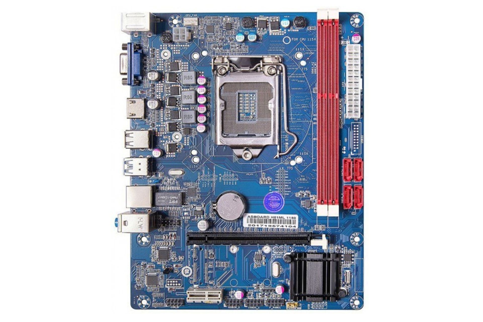 مادربرد ایسونیک H81JAK-U نمای روبرو