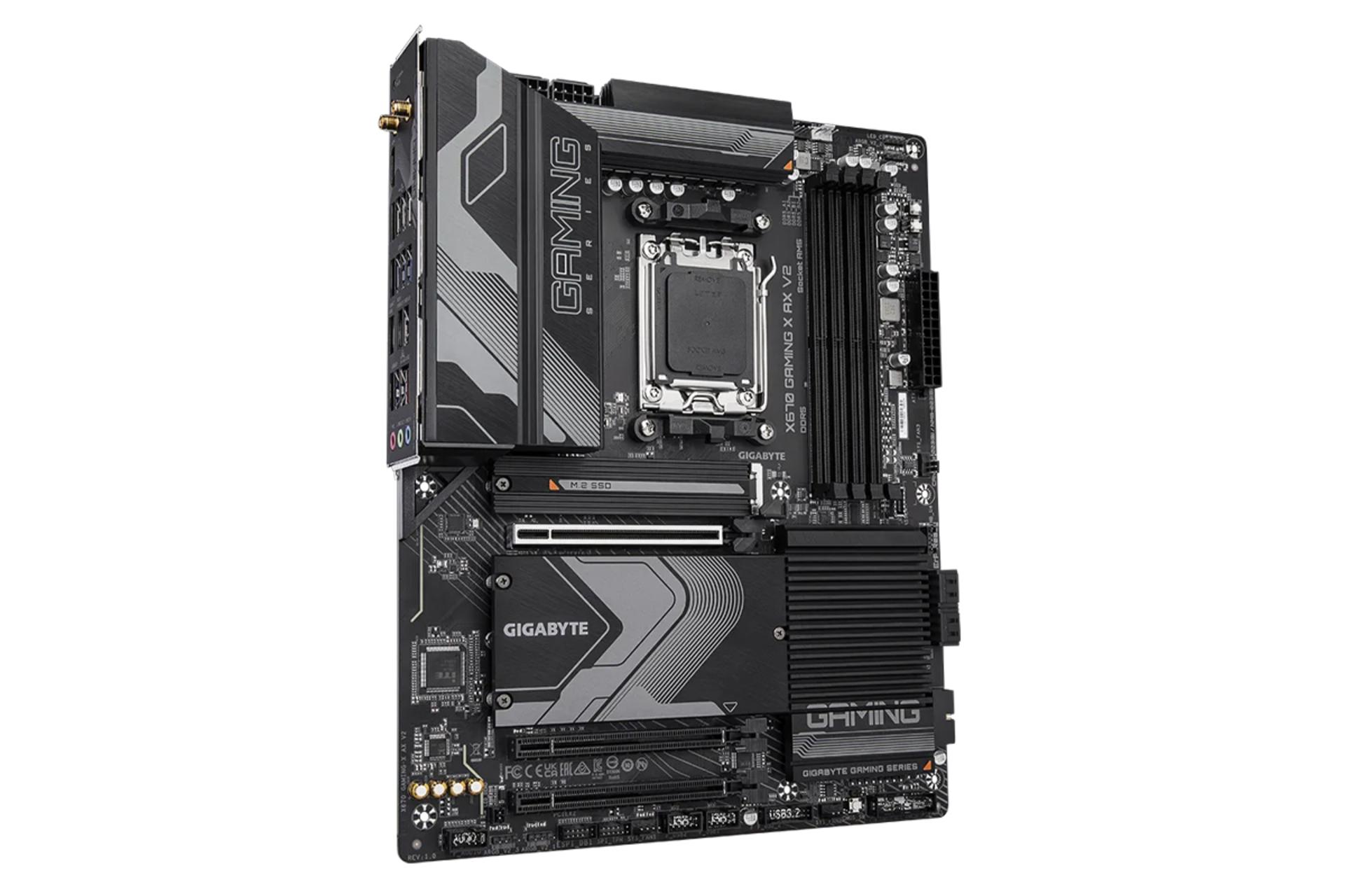 نمای سمت چپ مادربرد گیگابایت X670 GAMING X AX V2 (rev. 1.0)