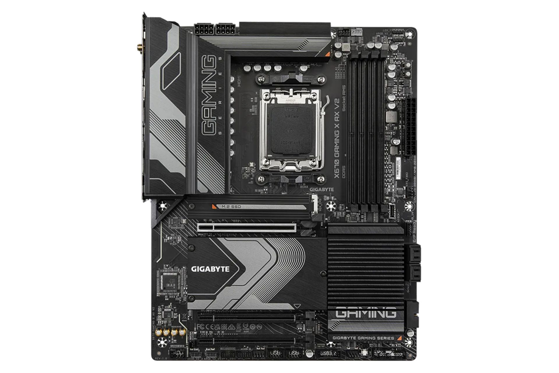 مادربرد گیگابایت X670 GAMING X AX V2 (rev. 1.0) نمای روبرو