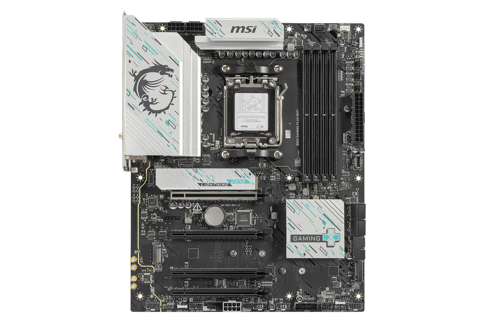 مادربرد ام اس آی B850 GAMING PLUS WIFI نمای روبرو