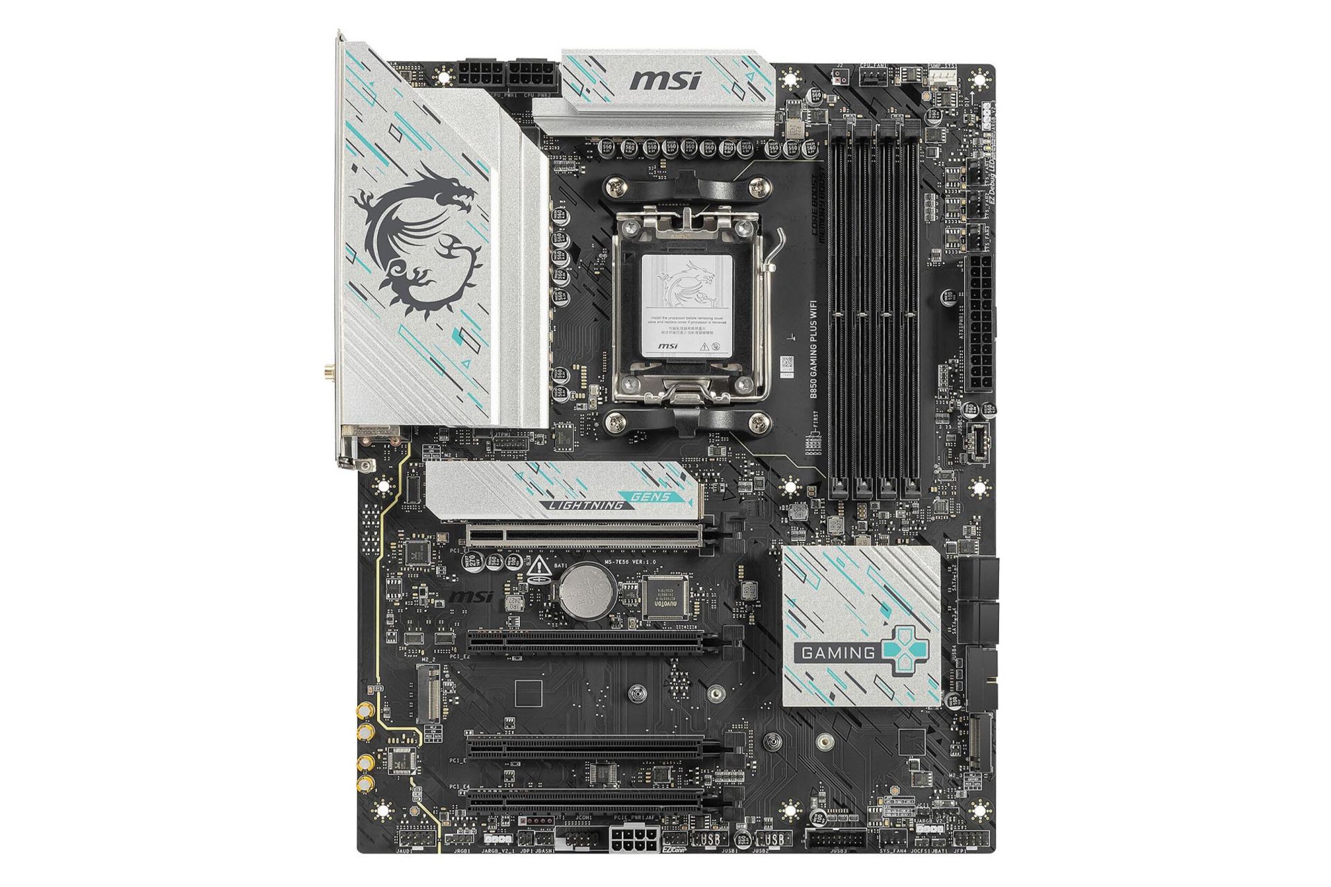 مادربرد ام اس آی B850 GAMING PLUS WIFI نمای روبرو