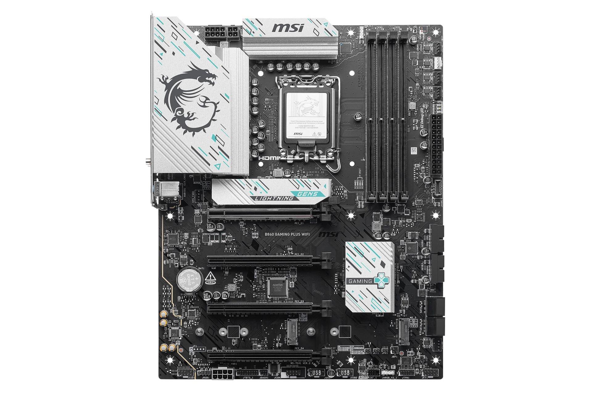 مادربرد ام اس آی B860 GAMING PLUS WIFI نمای روبرو