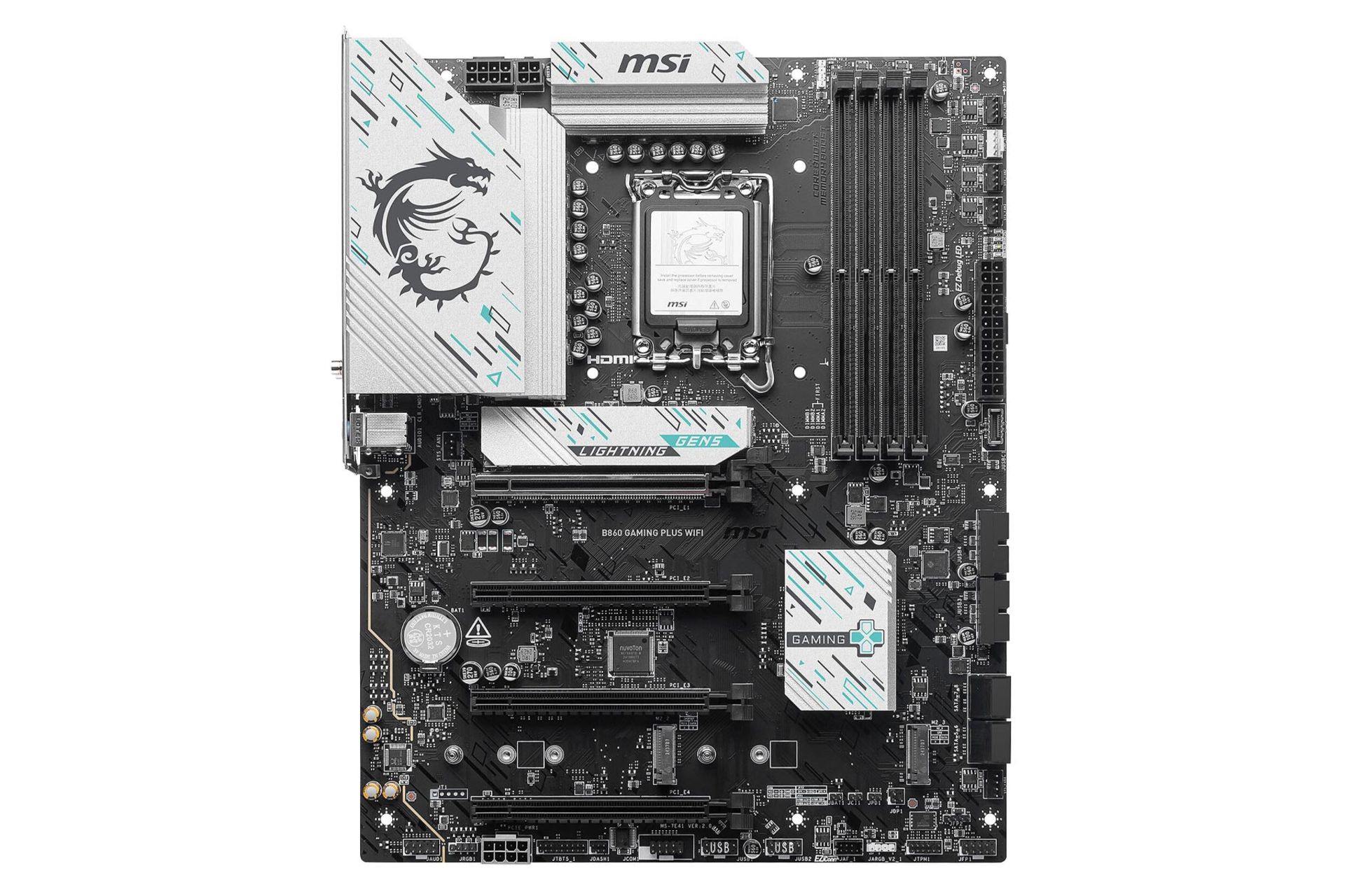 مادربرد ام اس آی B860 GAMING PLUS WIFI نمای روبرو