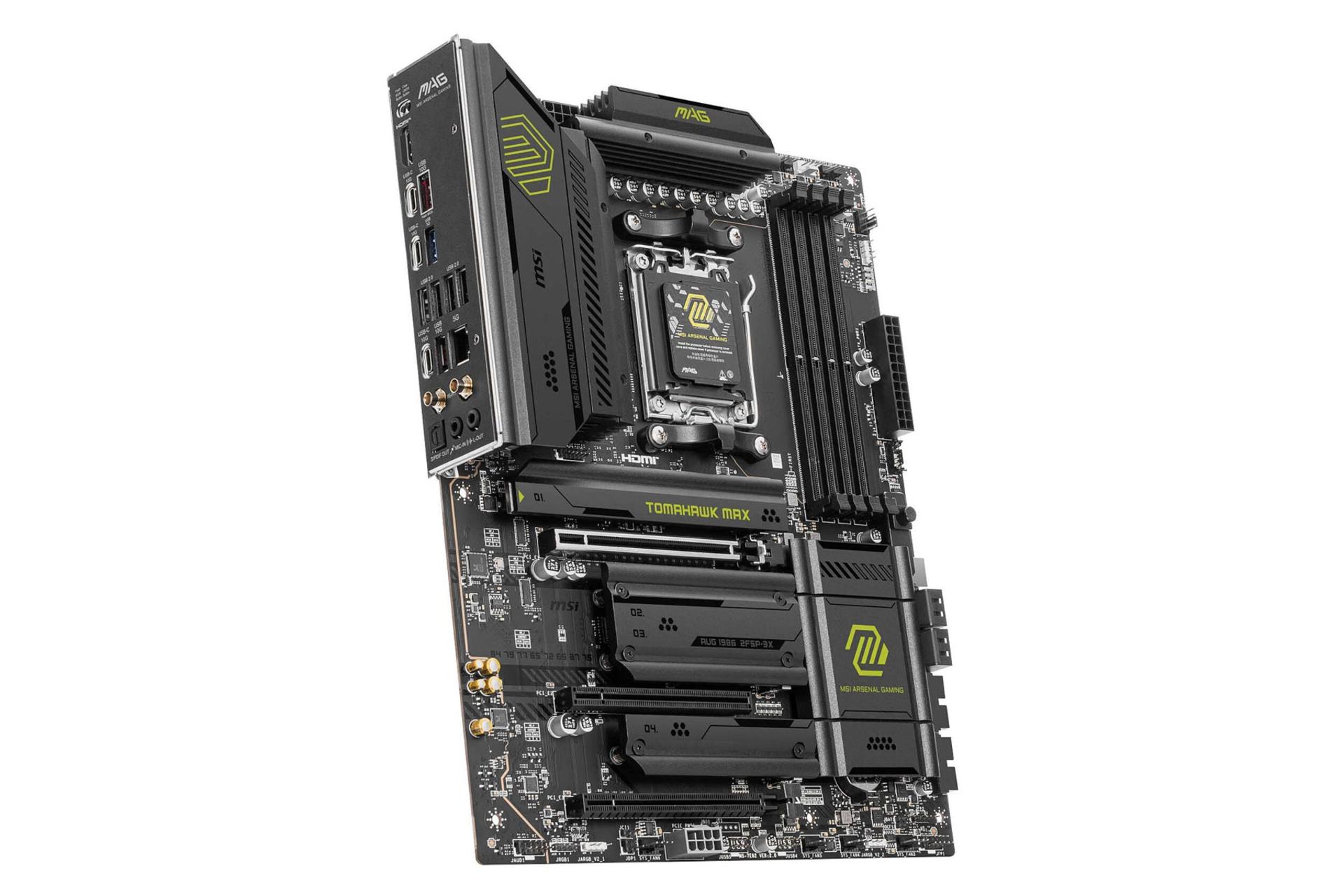 نمای سمت چپ مادربرد ام اس آی MAG B850 TOMAHAWK MAX WIFI