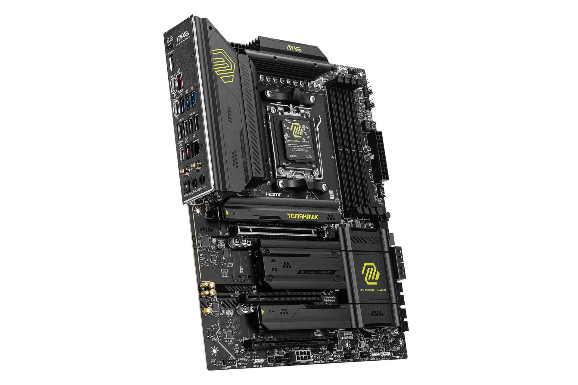 نمای سمت چپ مادربرد ام اس آی MAG X870 TOMAHAWK WIFI