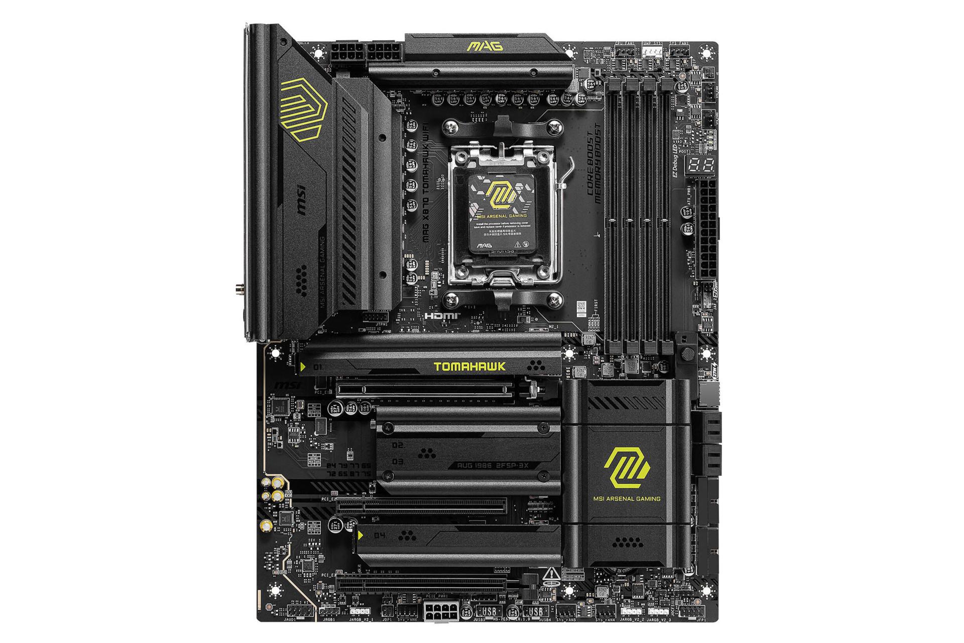 مادربرد ام اس آی MAG X870 TOMAHAWK WIFI نمای روبرو