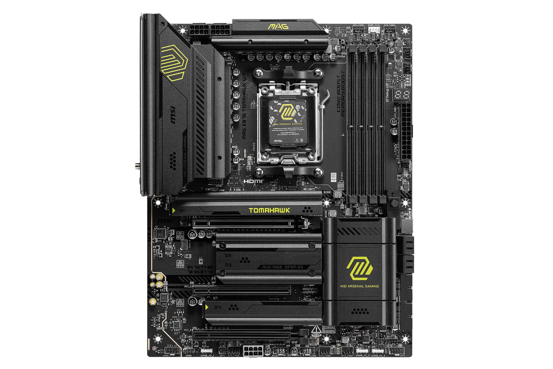 مادربرد ام اس آی MAG X870 TOMAHAWK WIFI نمای روبرو