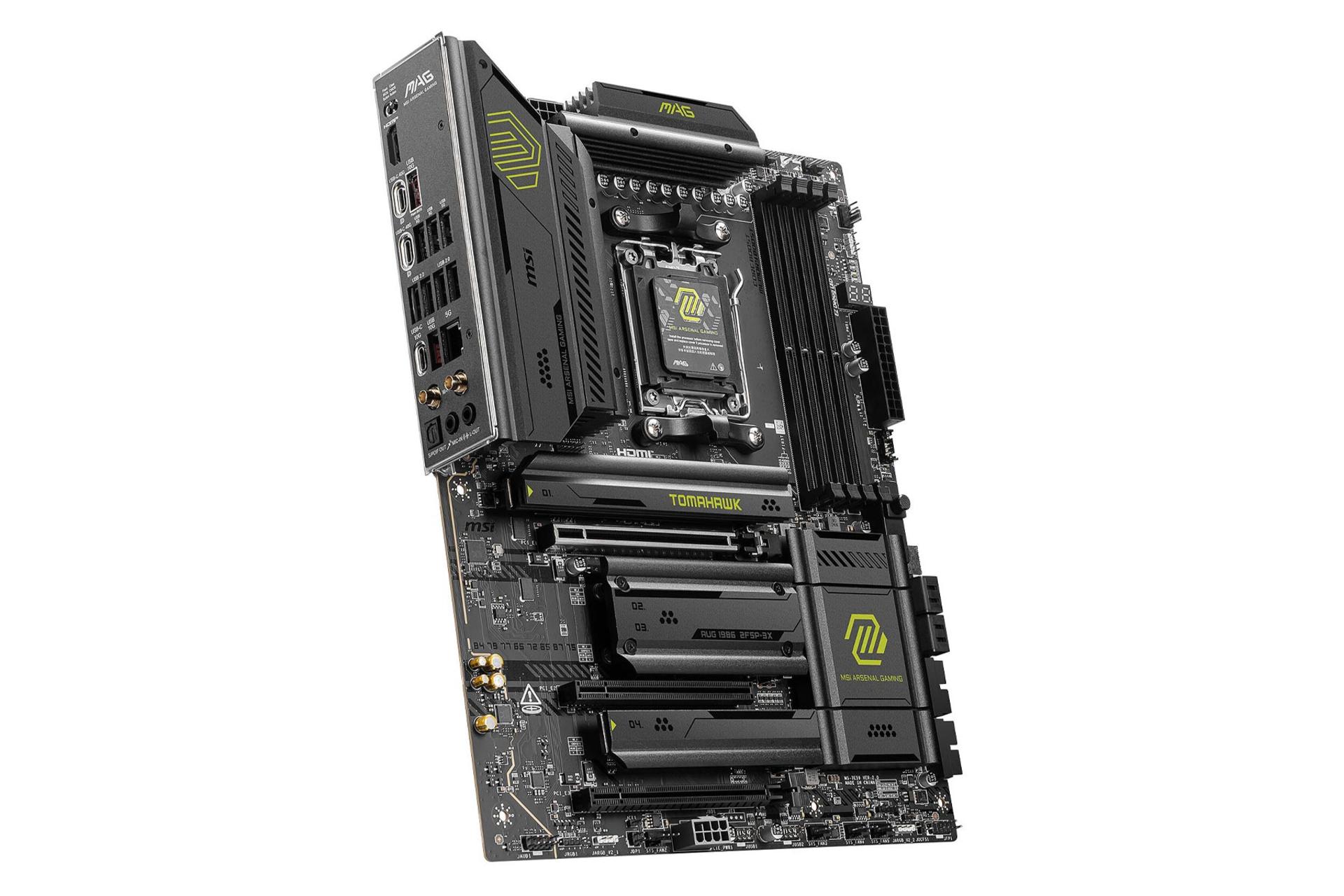 نمای سمت چپ مادربرد ام اس آی MAG X870E TOMAHAWK WIFI