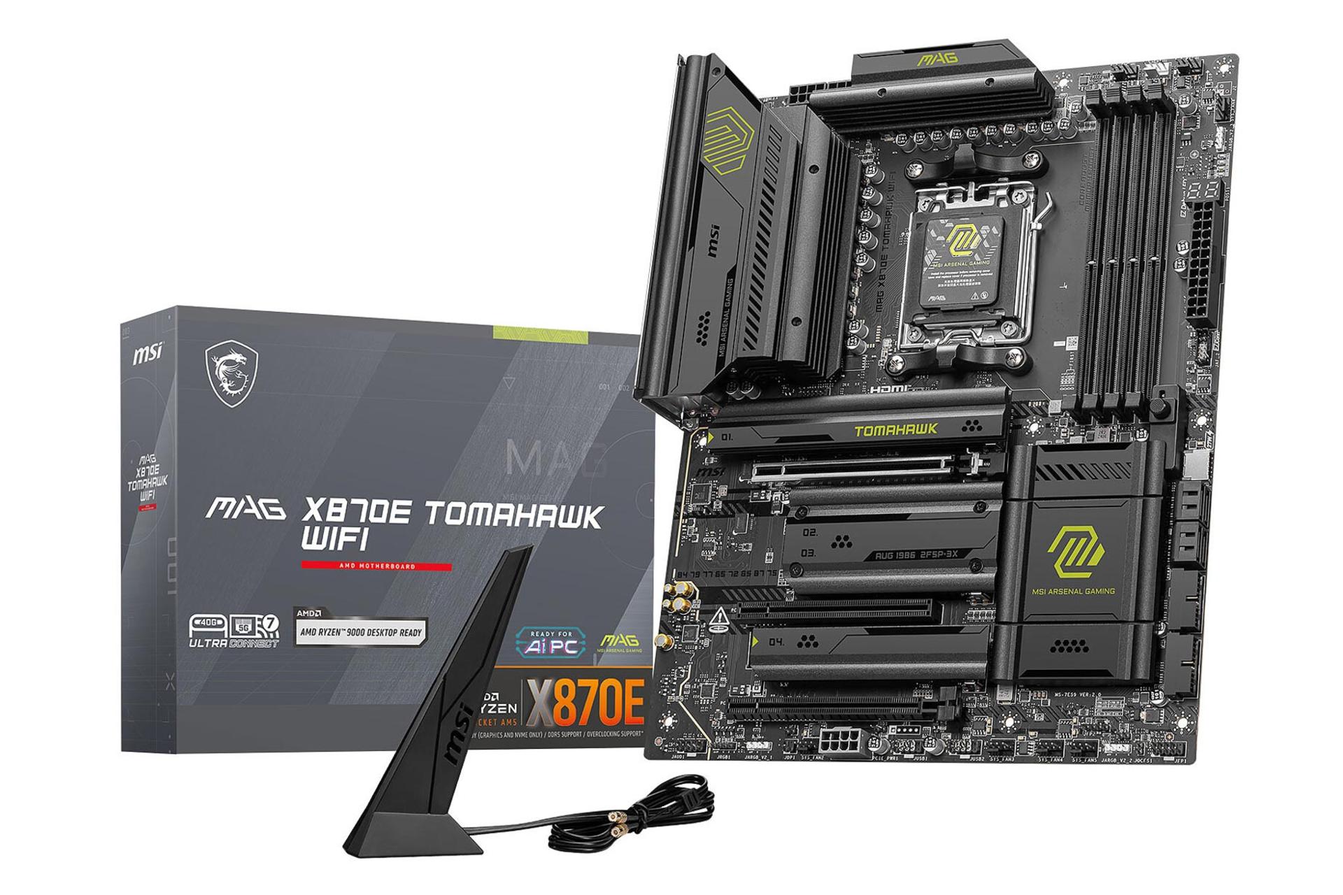 جعبه مادربرد ام اس آی MAG X870E TOMAHAWK WIFI