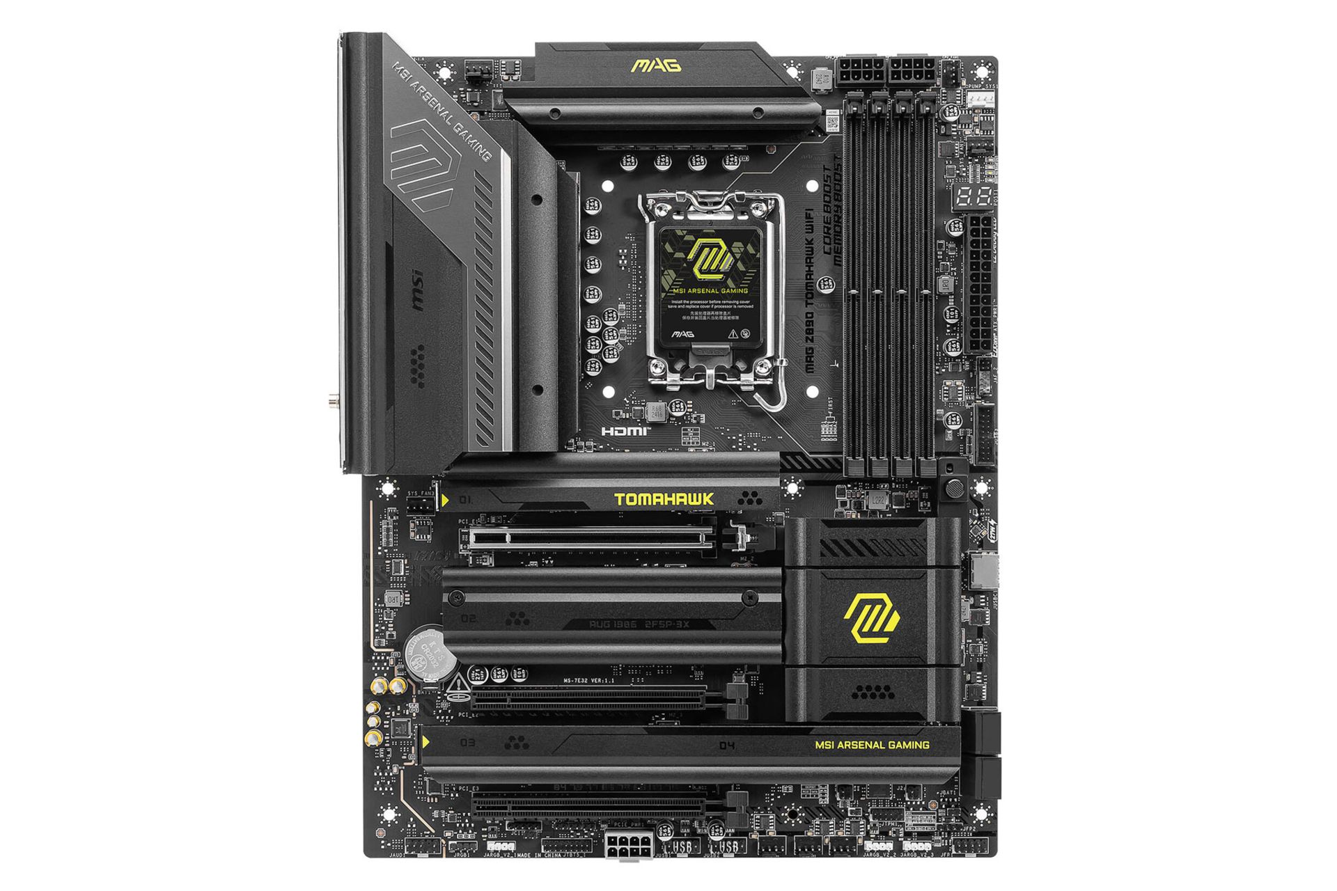 مادربرد ام اس آی MAG Z890 TOMAHAWK WIFI نمای روبرو