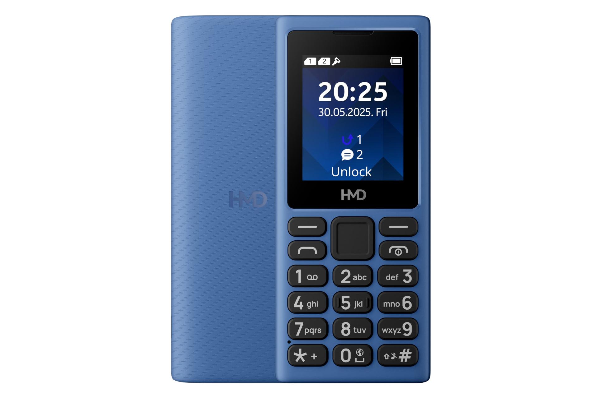 پنل جلو و پشت گوشی موبایل اچ ام دی HMD 101 4G آبی