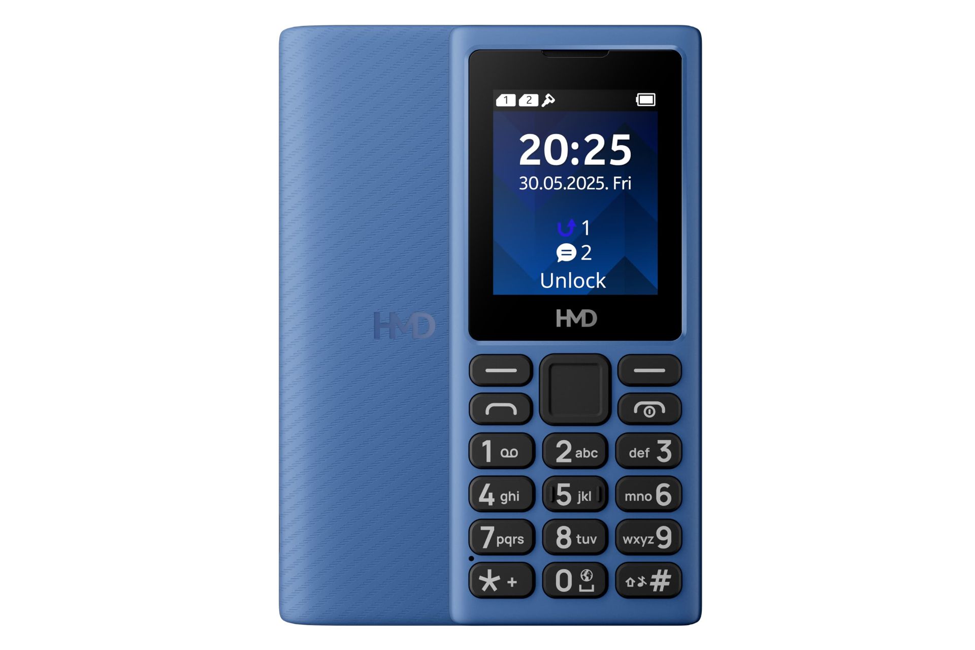 پنل جلو و پشت گوشی موبایل اچ ام دی HMD 101 4G آبی