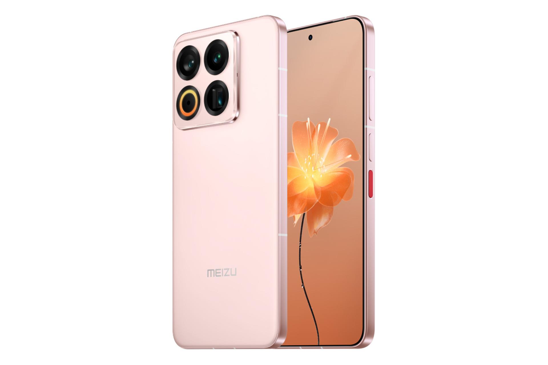 نمای جانبی گوشی موبایل میزو 22 صورتی / Meizu 22