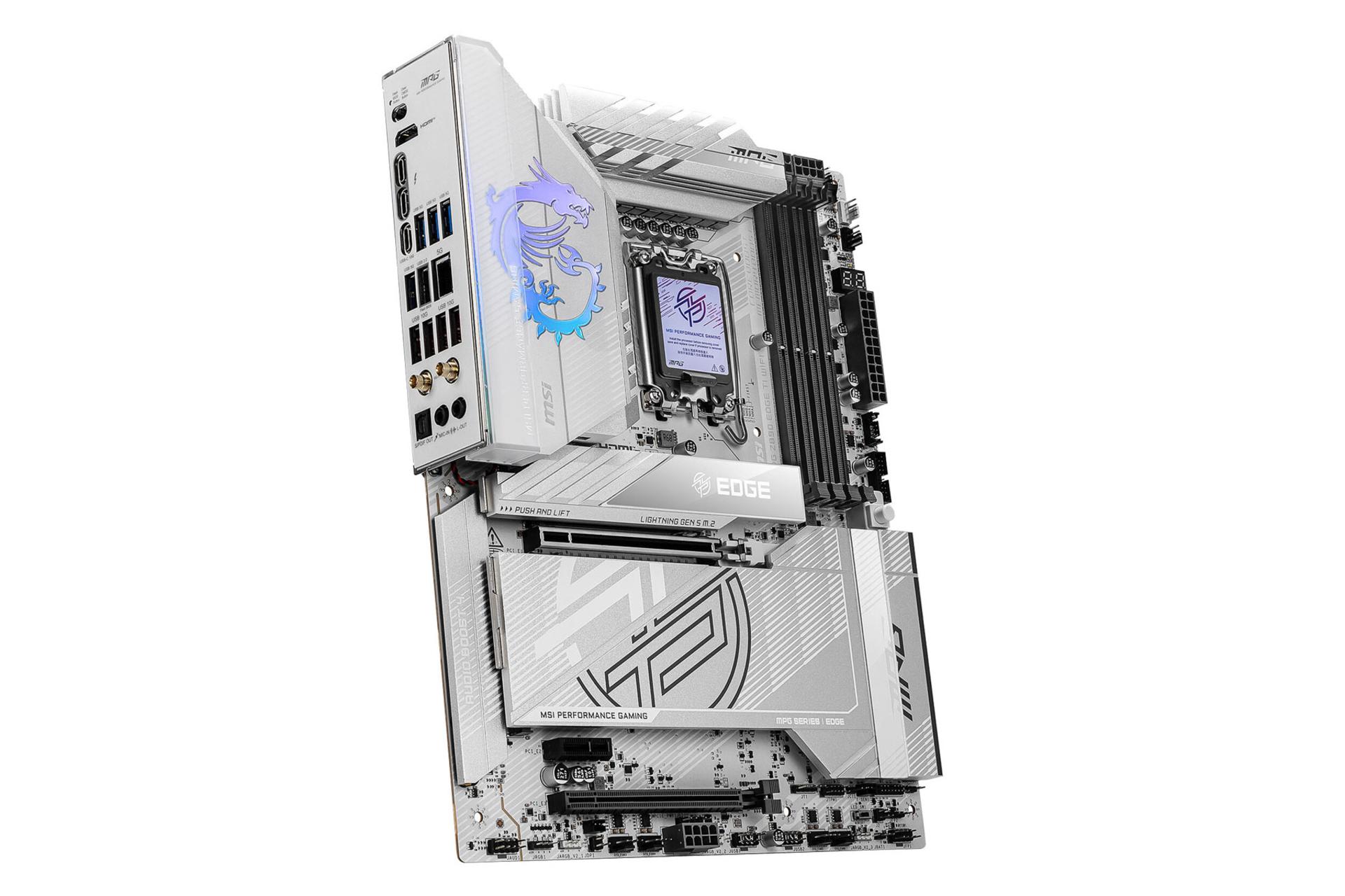 نمای سمت چپ مادربرد ام اس آی MPG Z890 EDGE TI WIFI