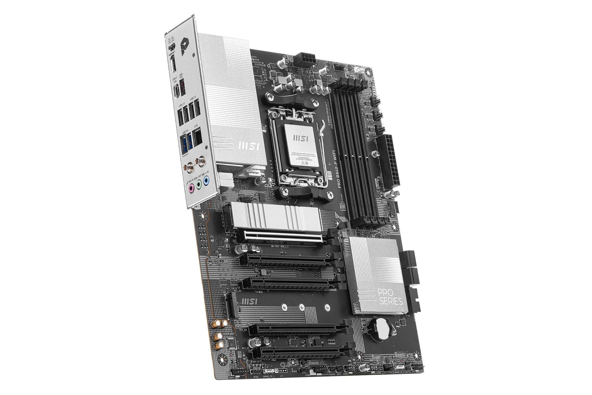 نمای سمت چپ مادربرد ام اس آی PRO B840-P WIFI