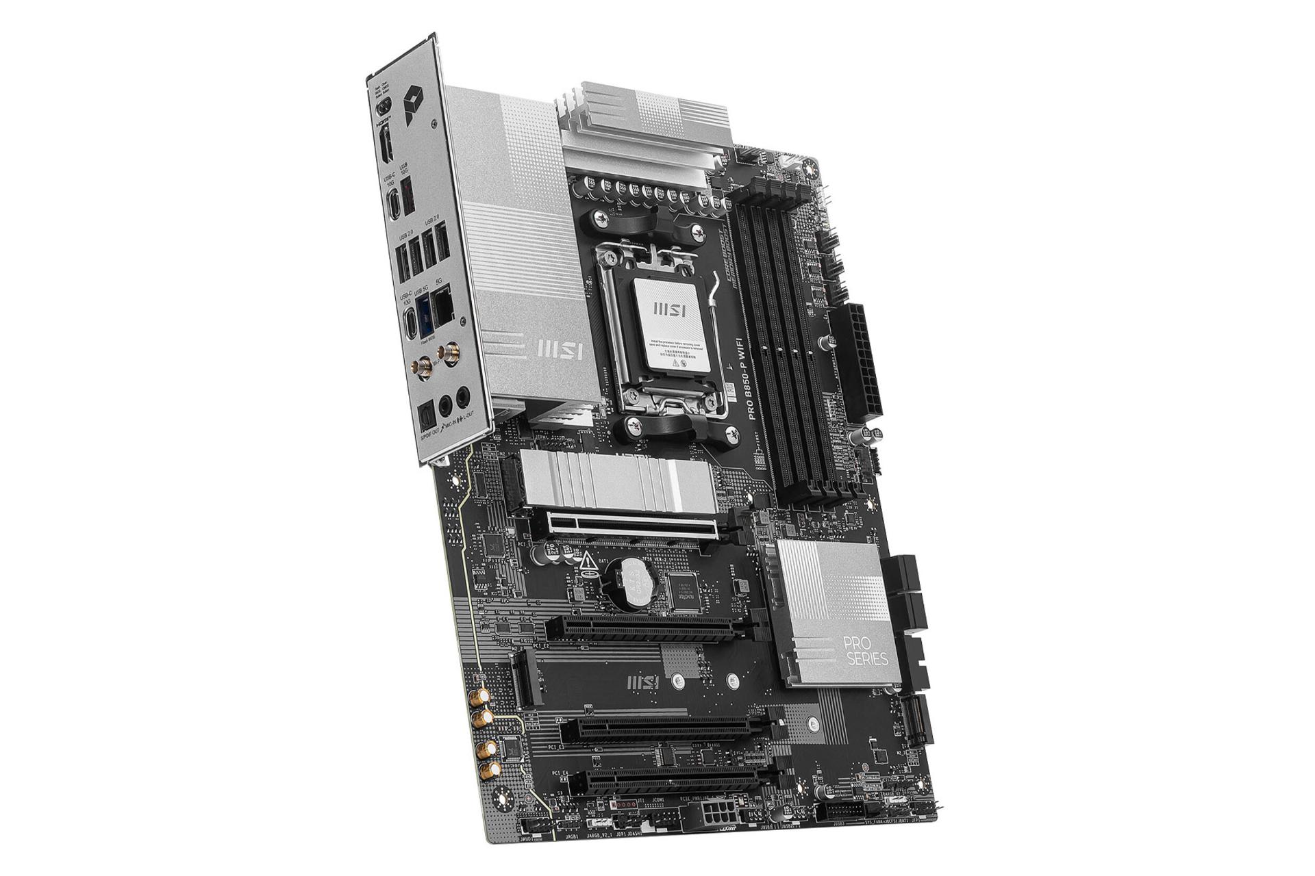 نمای سمت چپ مادربرد ام اس آی PRO B850-P WIFI