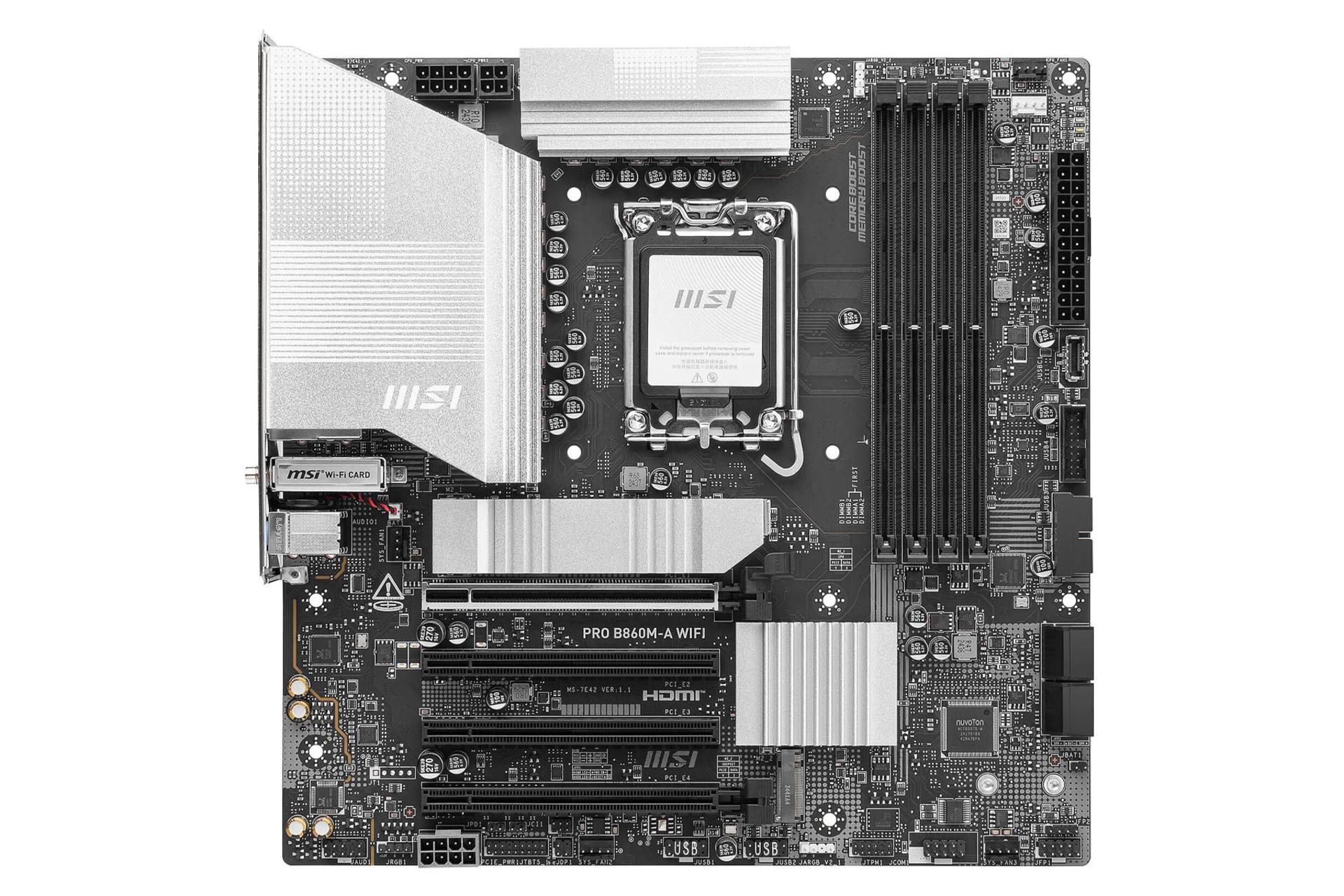 مادربرد ام اس آی PRO B860M-A WIFI نمای روبرو