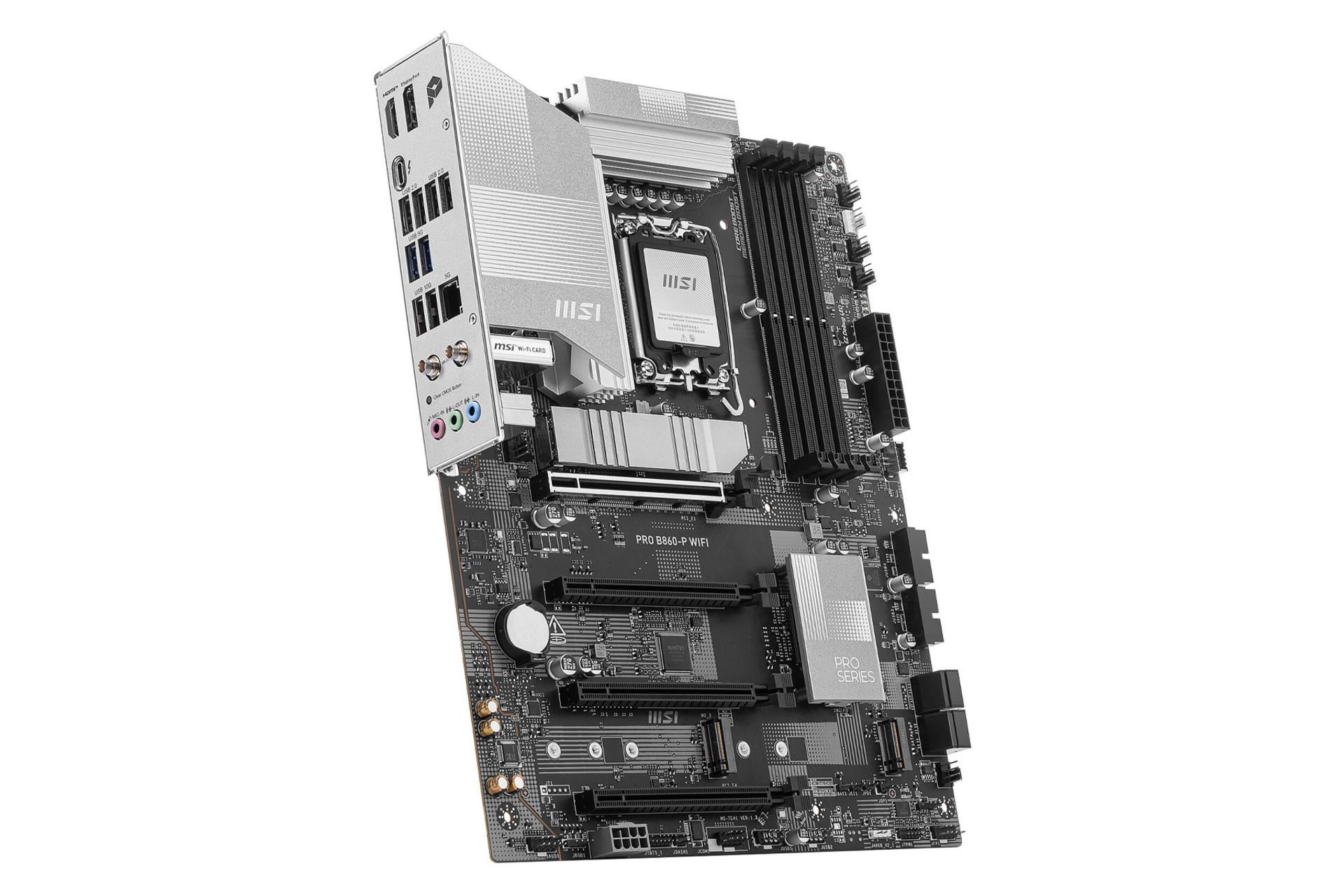 نمای سمت چپ مادربرد ام اس آی PRO B860-P WIFI