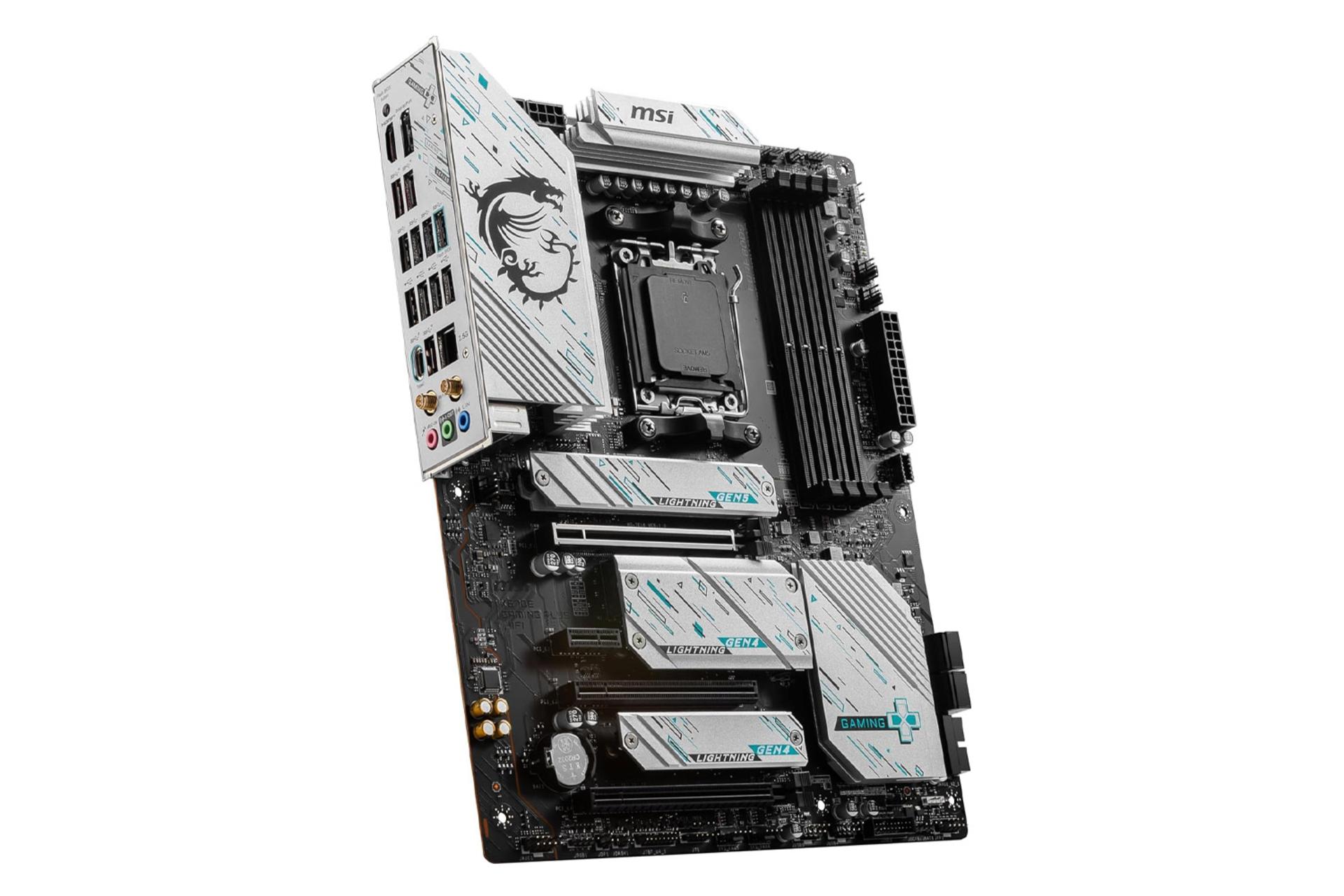 نمای سمت چپ مادربرد ام اس آی X670E GAMING PLUS WIFI