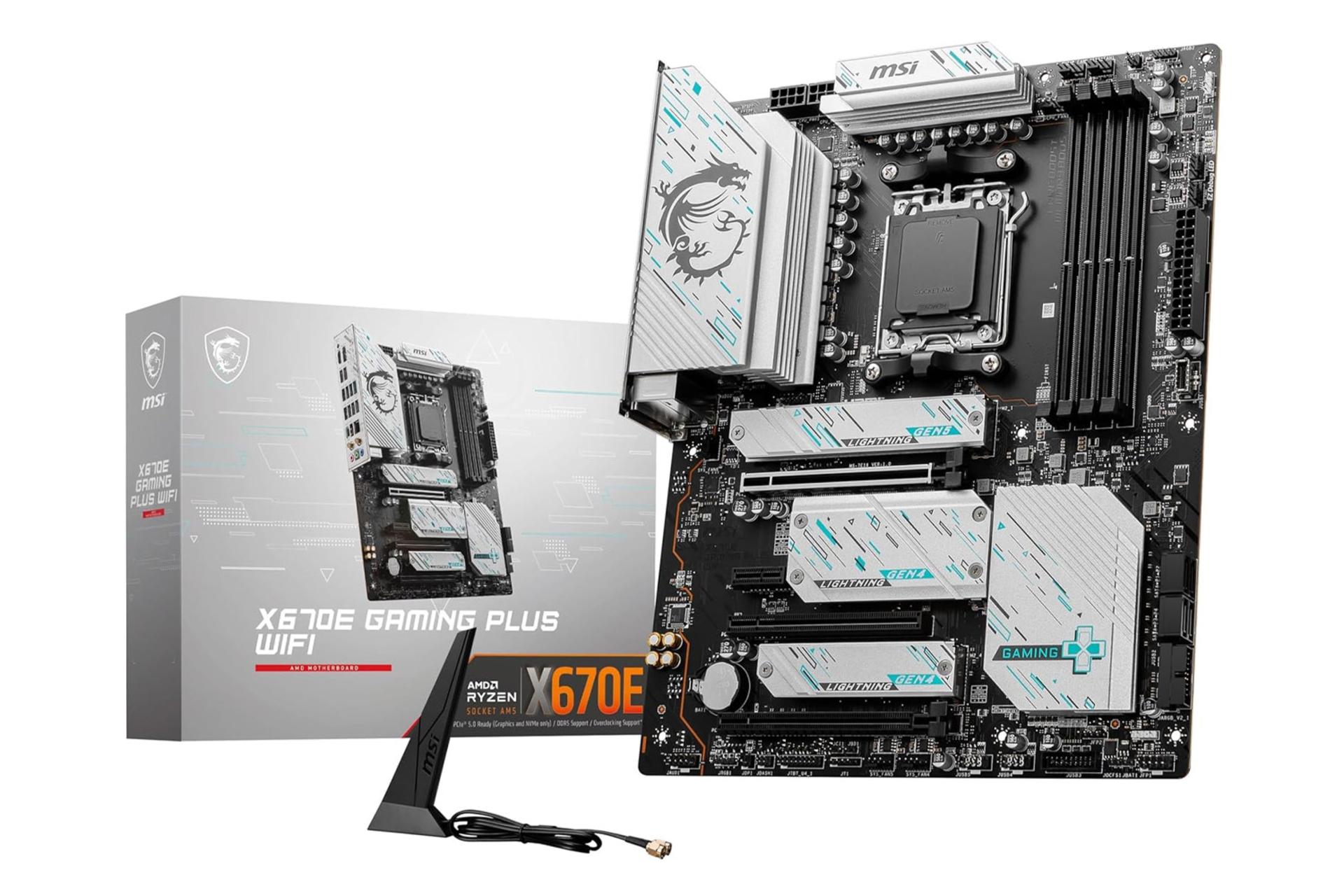 جعبه مادربرد ام اس آی X670E GAMING PLUS WIFI