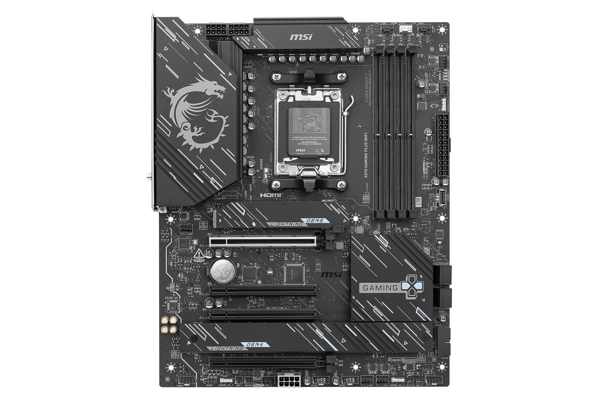 مادربرد ام اس آی X870 GAMING PLUS WIFI نمای روبرو