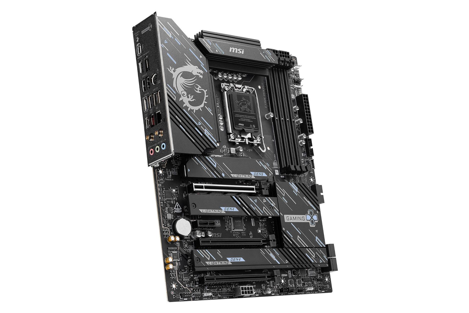 نمای سمت چپ مادربرد ام اس آی Z890 GAMING PLUS WIFI