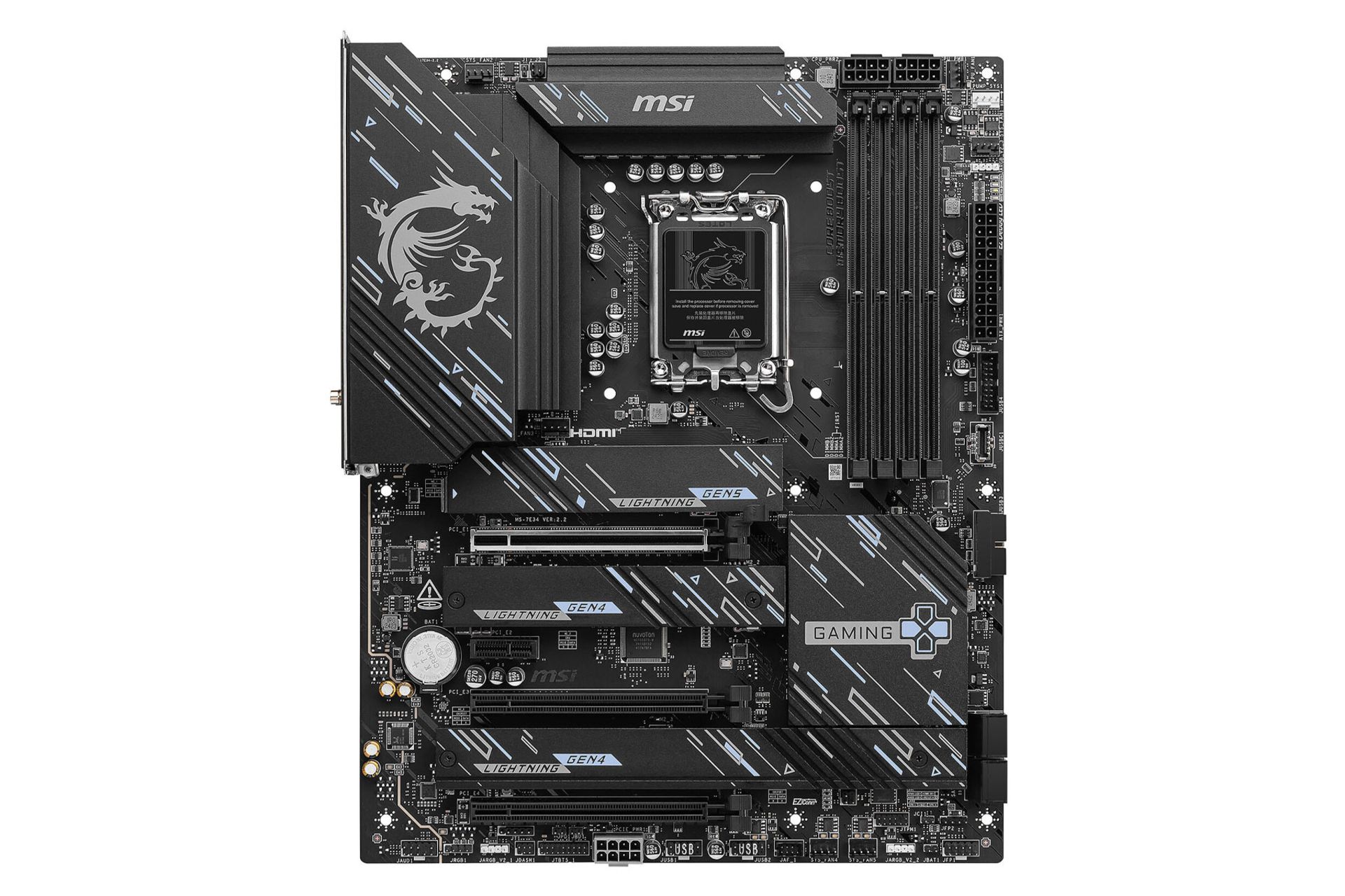 مادربرد ام اس آی Z890 GAMING PLUS WIFI نمای روبرو