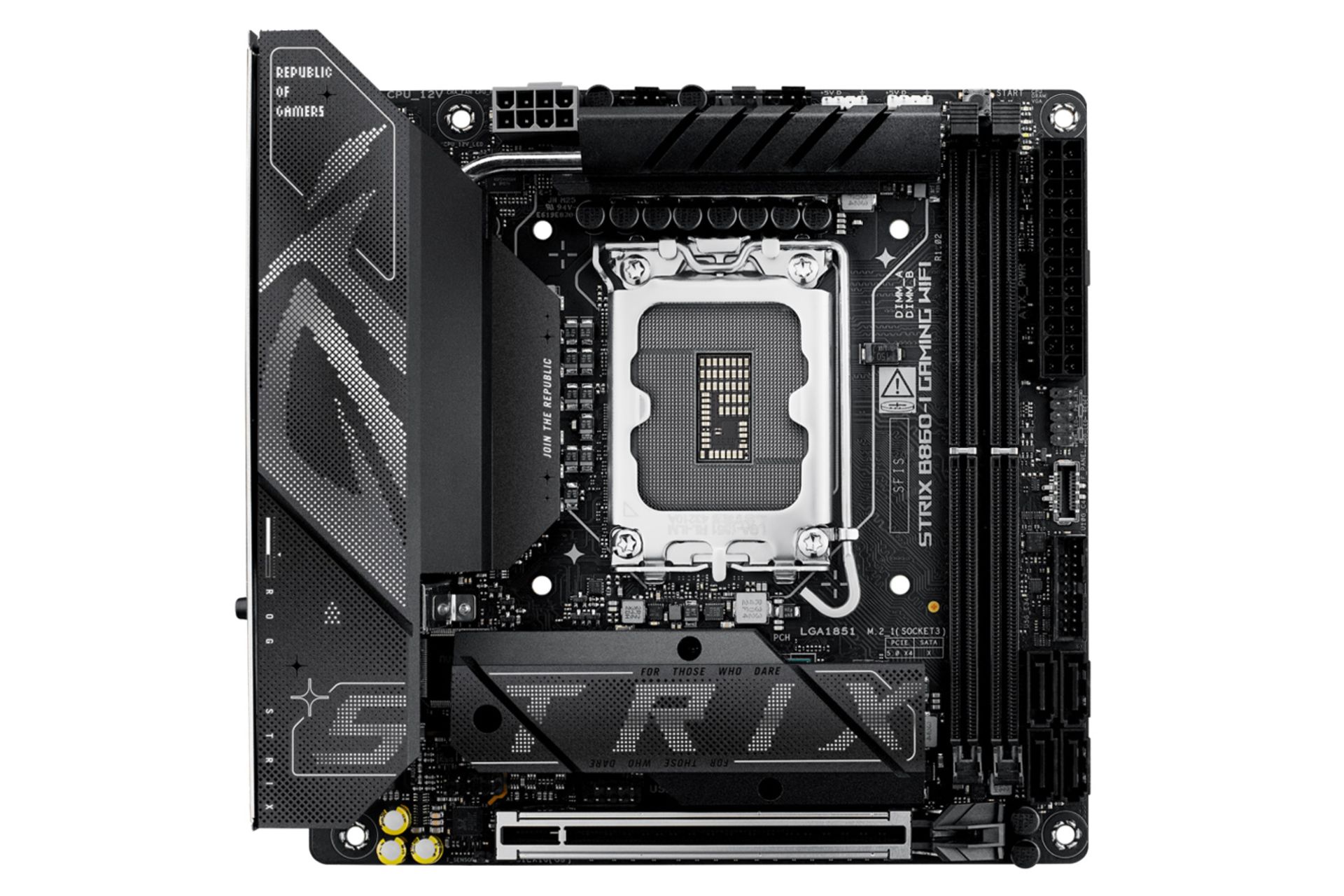 مادربرد ایسوس ROG STRIX B860-I GAMING WIFI نمای روبرو