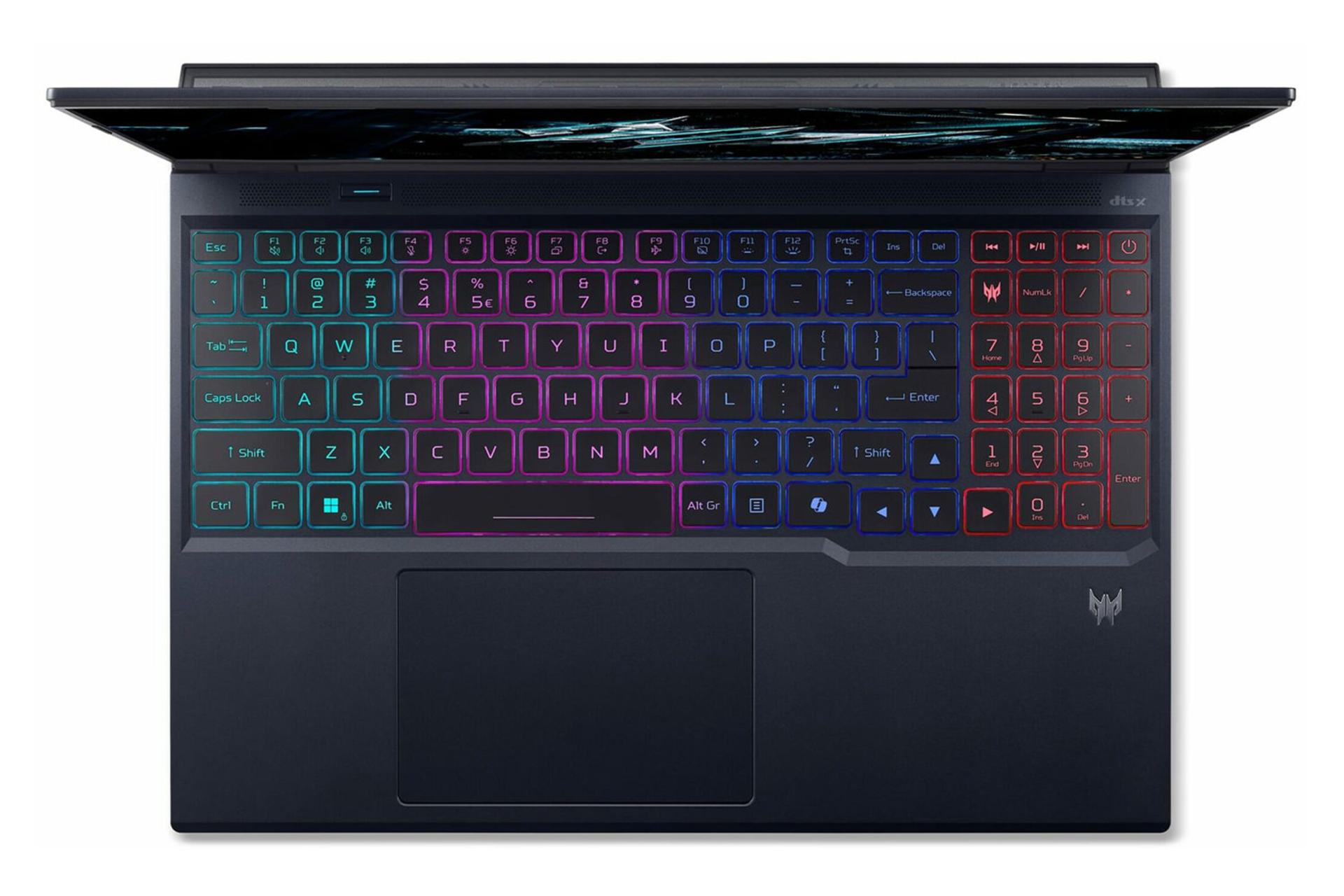 لپ تاپ ایسر Acer Predator Helios Neo 16 AI PHN16-73-97BP نمای بالا و کیبورد