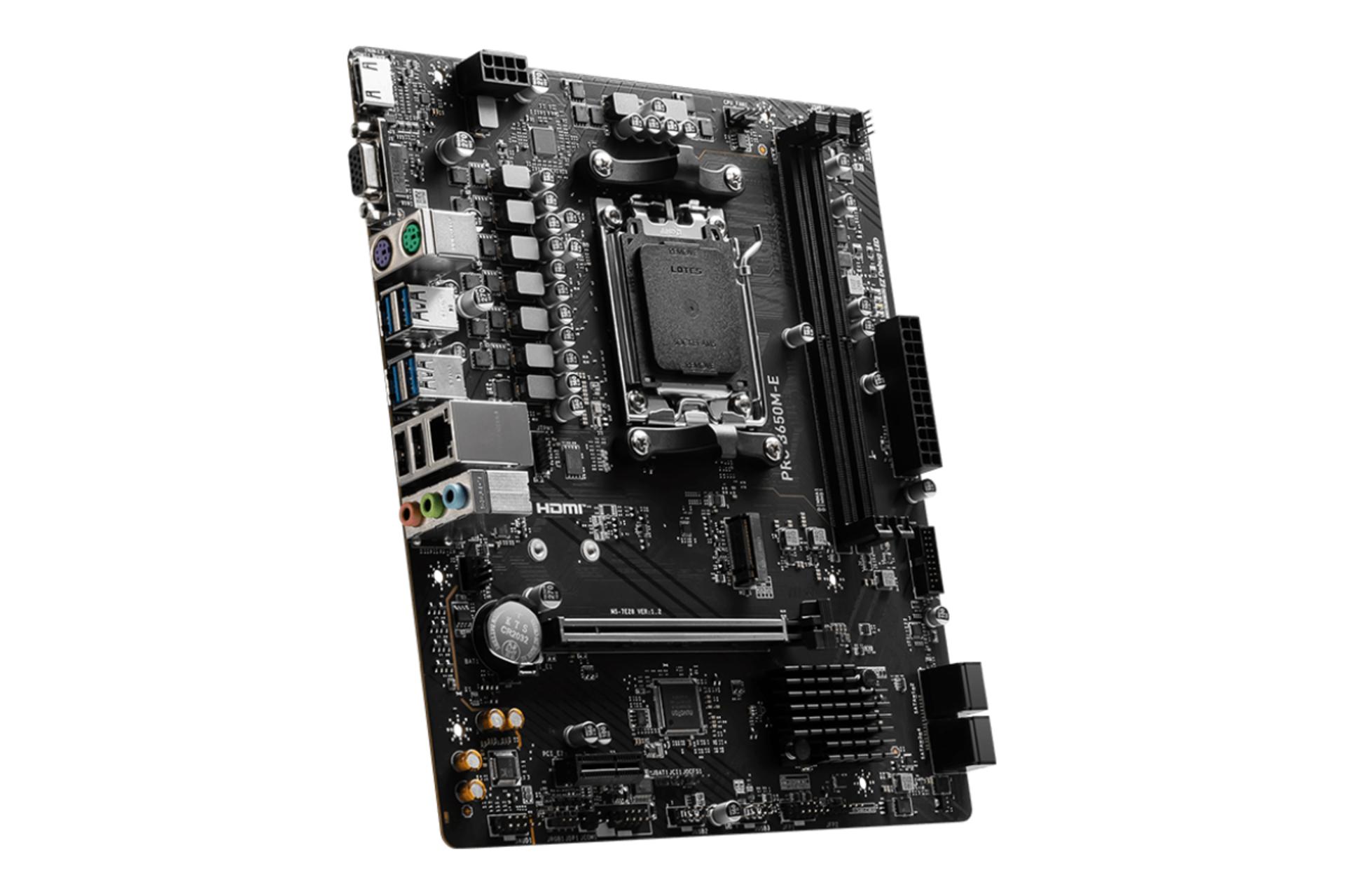 نمای سمت چپ مادربرد ام اس آی PRO B650M-E