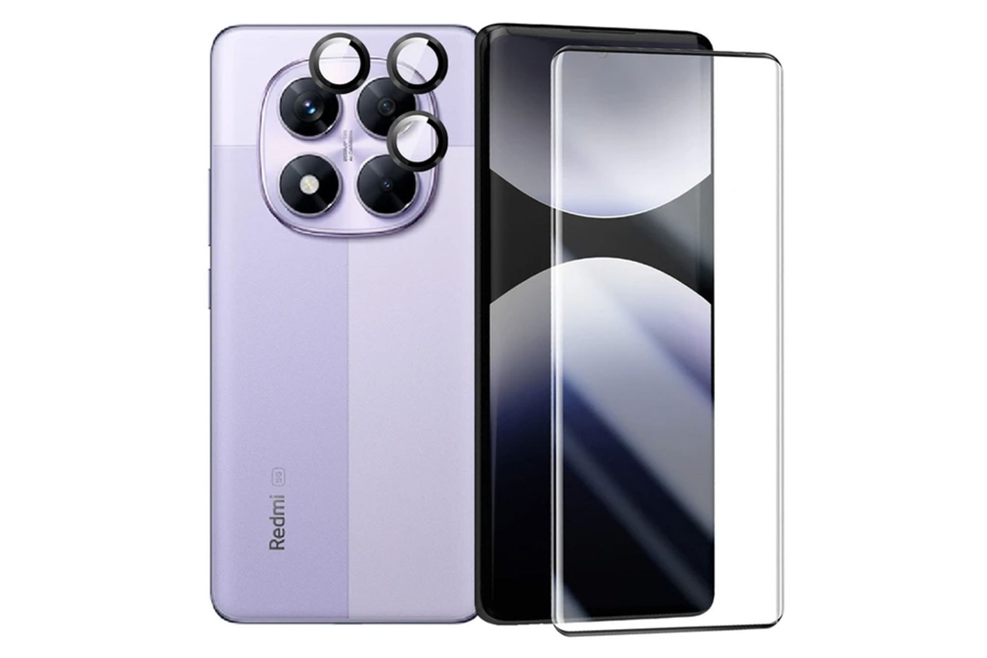 محافظ صفحه نمایش گوشی آکوآرا مدل FL Edge Ring مناسب شیائومی Redmi Note 14 Pro 5G به همراه محافظ لنز دوربین