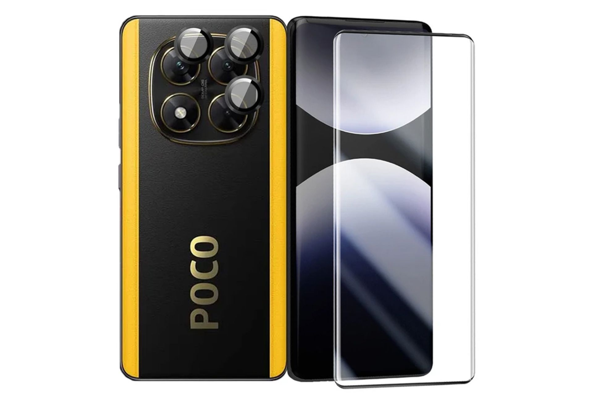 محافظ صفحه نمایش گوشی آکوآرا مدل FL Edge Ring مناسب شیائومی Poco X7 به همراه محافظ لنز دوربین