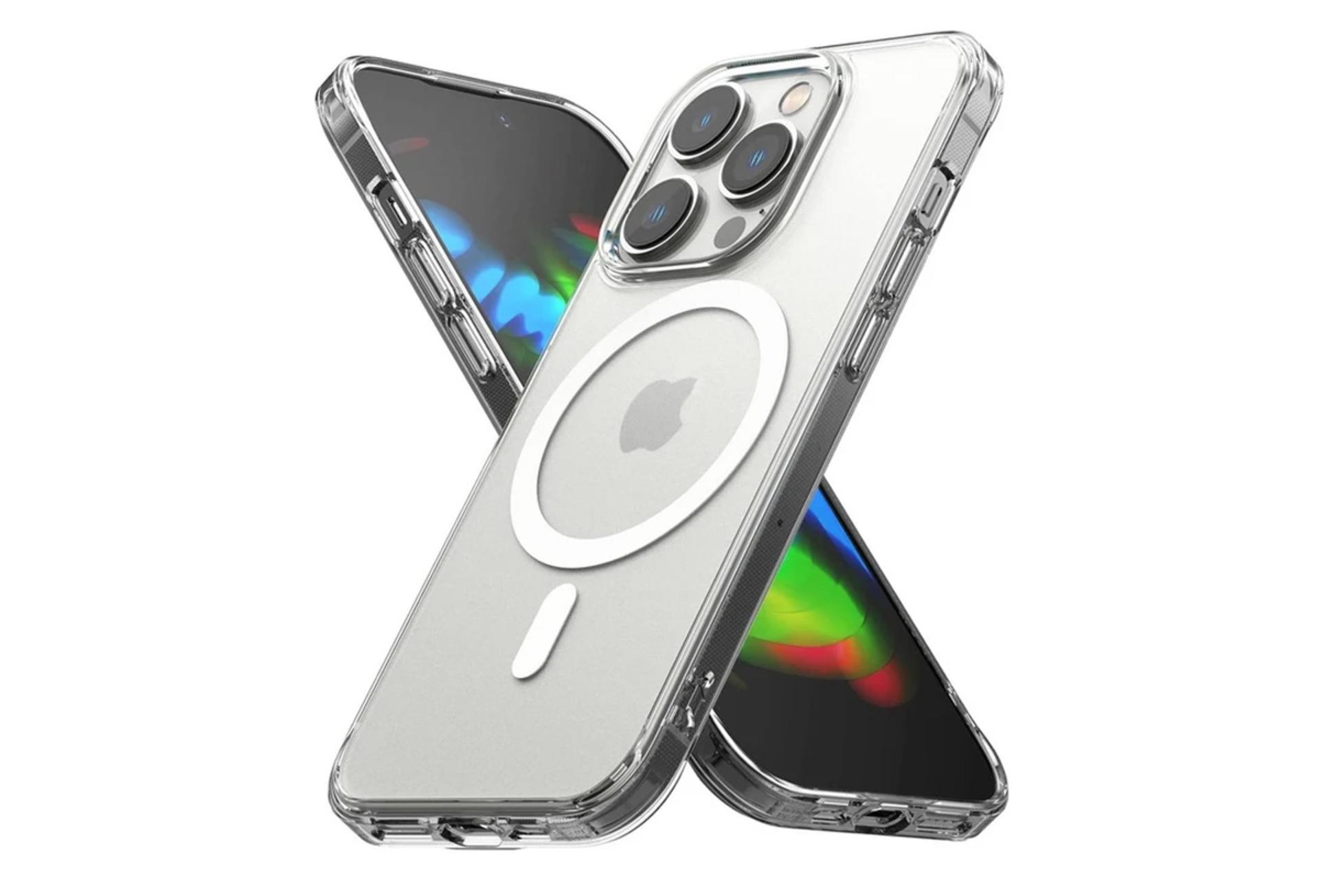 قاب گوشی اسپریگ مدل MG-safe-Ring مناسب اپل iPhone 16 Pro Max همراه با محافظ لنز