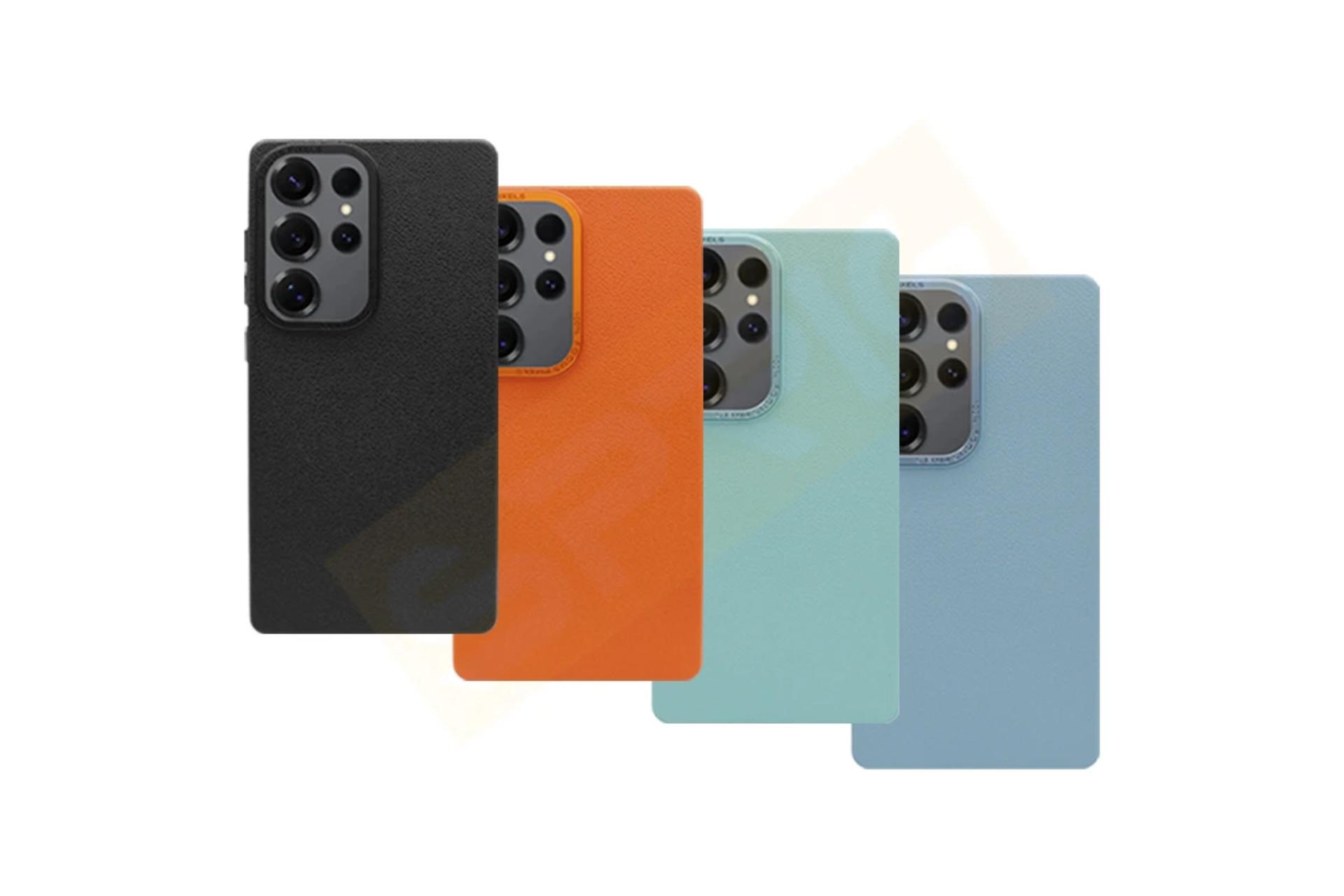 رنگ بندی قاب گوشی اسپریگ مدل Leather Skin مناسب سامسونگ Galaxy S25 Ultra