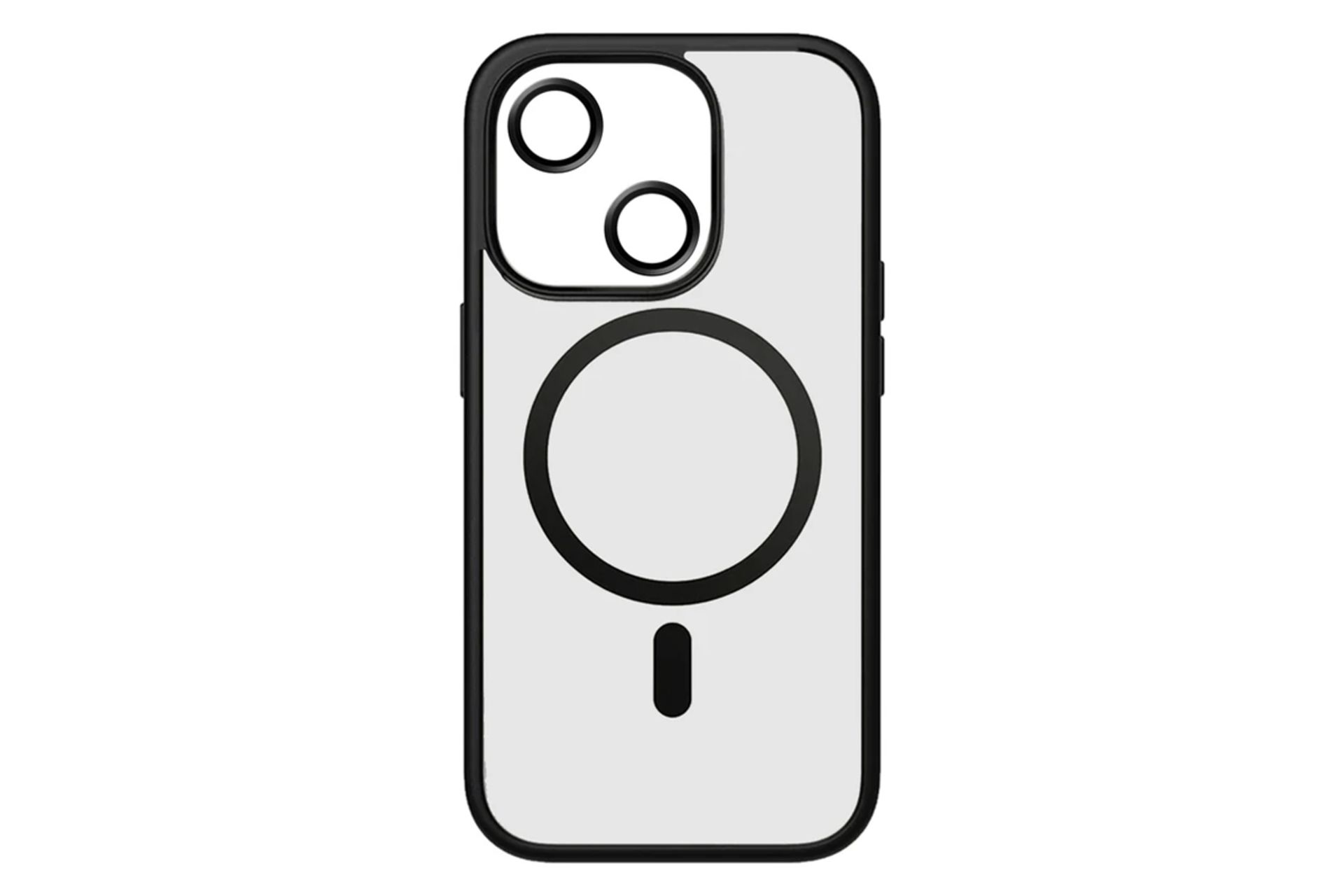 نمای پشت قاب گوشی اسپریگ مدل BRD Magsafe-Ring مناسب اپل iPhone 15 همراه با محافظ لنز و صفحه نمایش