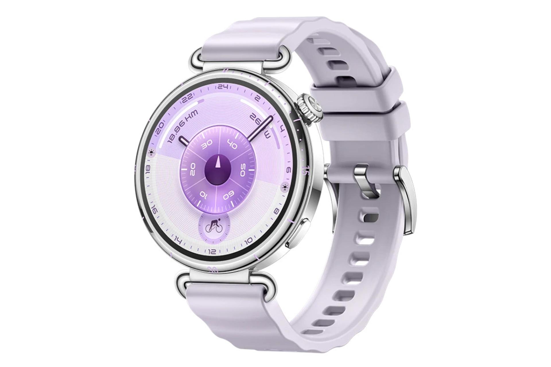 ساعت هوشمند هواوی واچ GT 6 نسخه 41 میلی‌متری نقره ای با بند ارغوانی / Huawei Watch GT 6 41mm