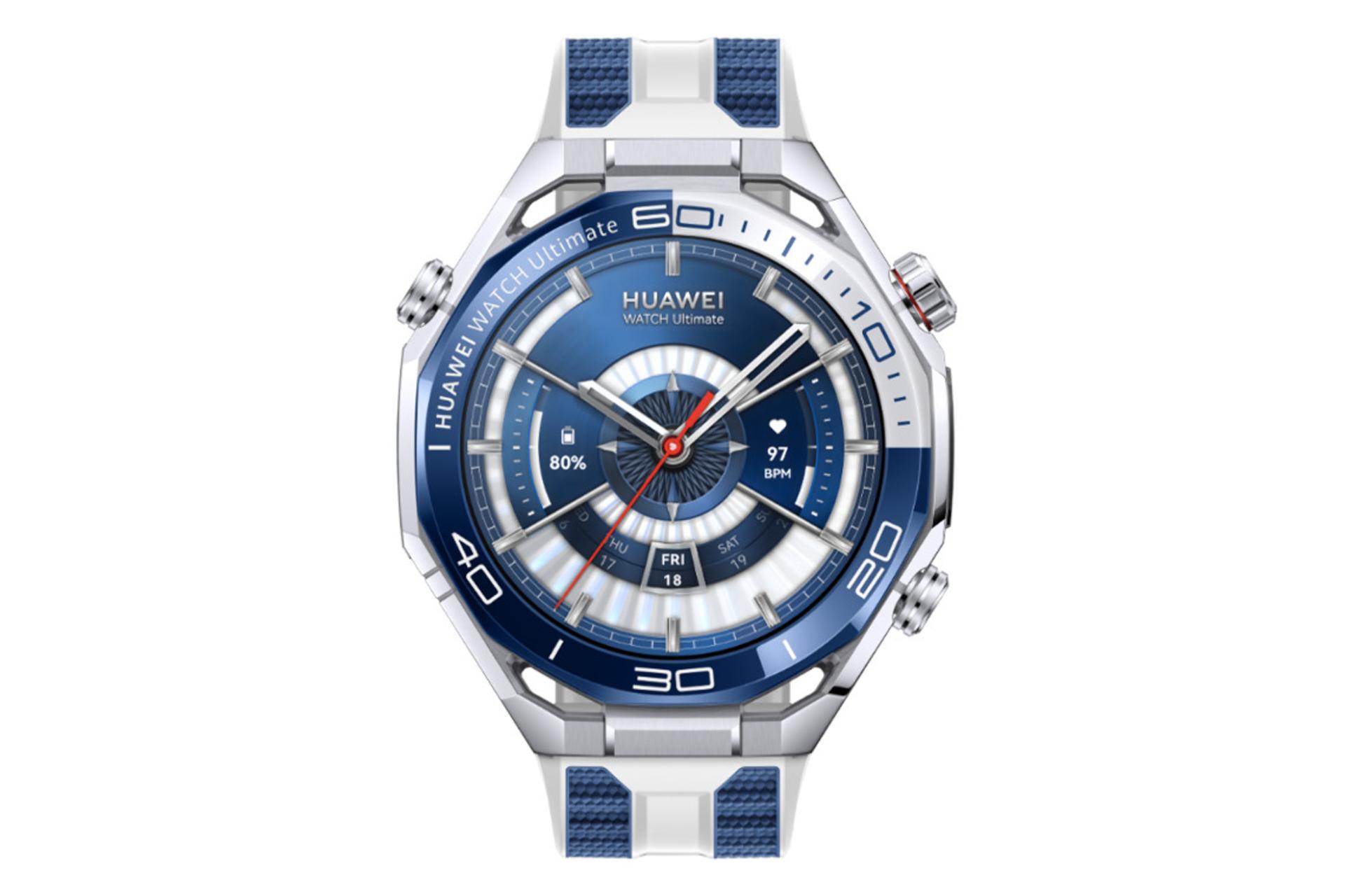 ساعت هوشمند هواوی واچ Ultimate 2 نقره ای از نمای روبرو / Huawei Watch Ultimate 2