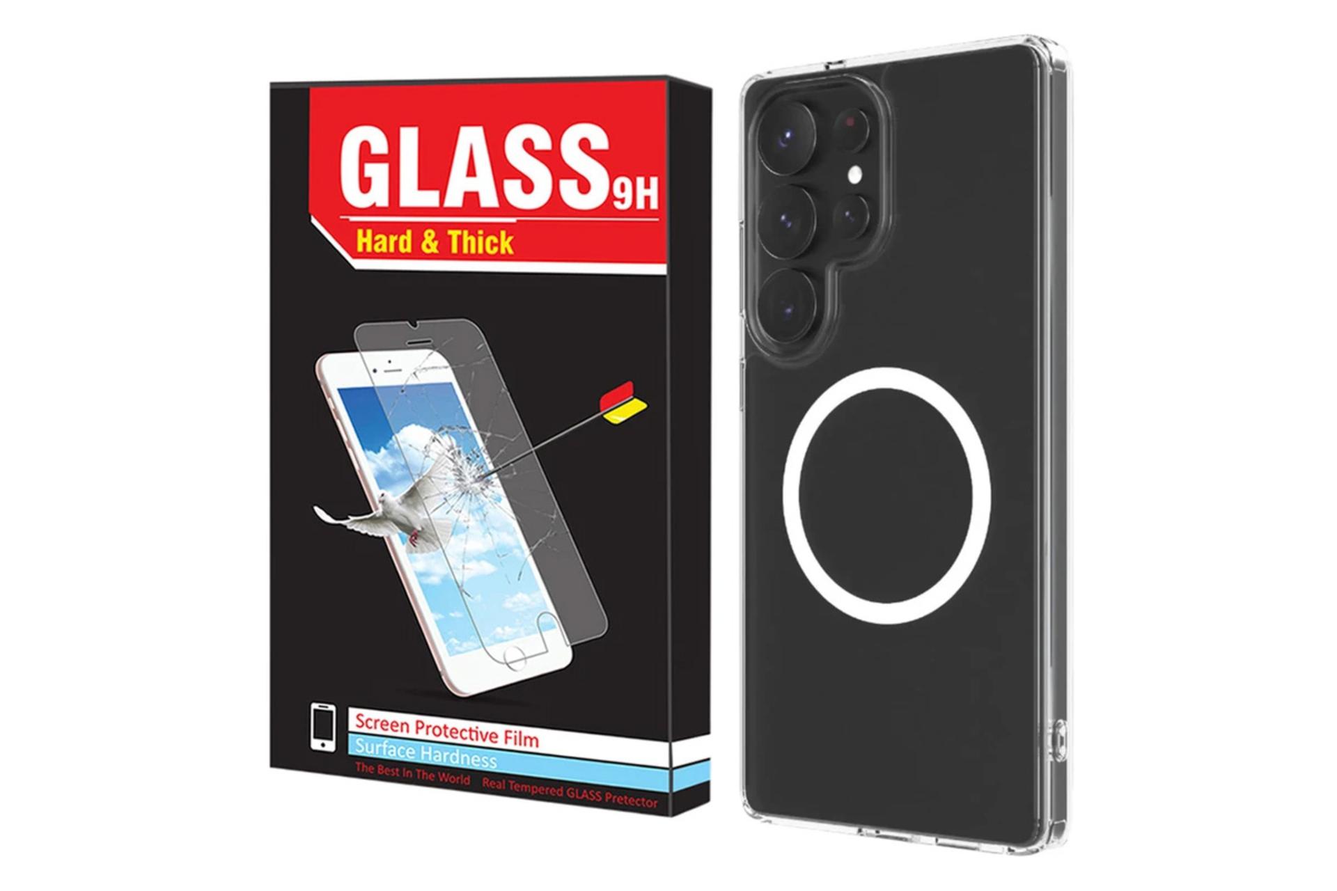 جعبه قاب گوشی هارد اند تیک مدل Transparent Magsafe HT مناسب سامسونگ Galaxy S25 Ultra