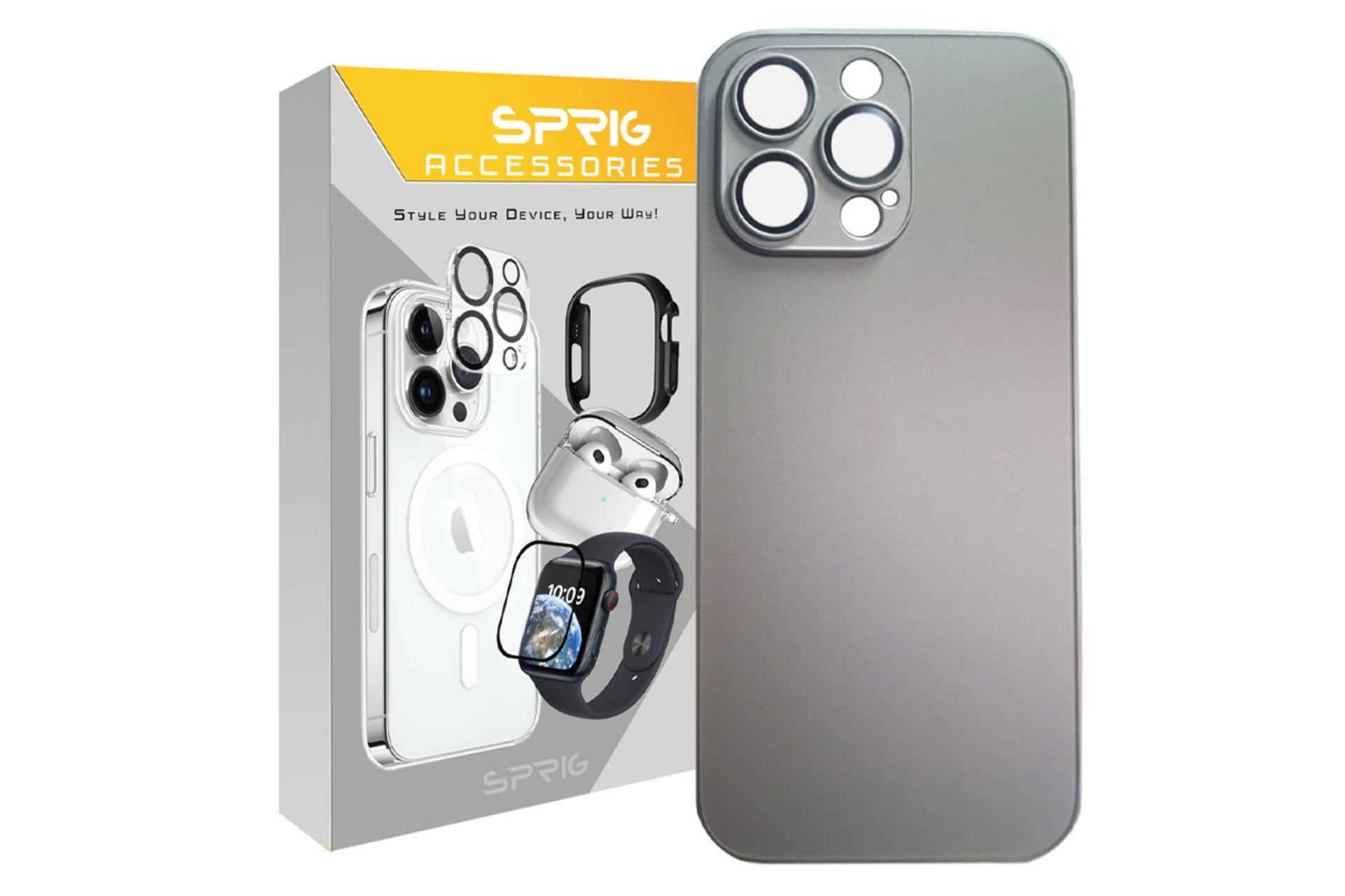 جعبه قاب گوشی اسپریگ مدل Titanium AG مناسب اپل iPhone 15 Pro Max