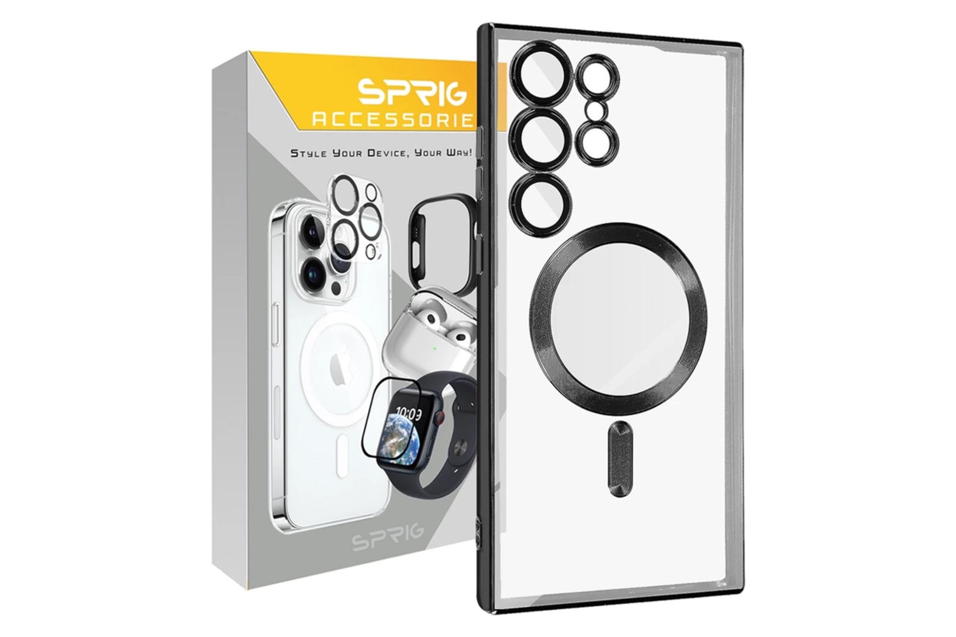 جعبه قاب گوشی اسپریگ مدل Round Magsafe مناسب سامسونگ Galaxy S24 Ultra