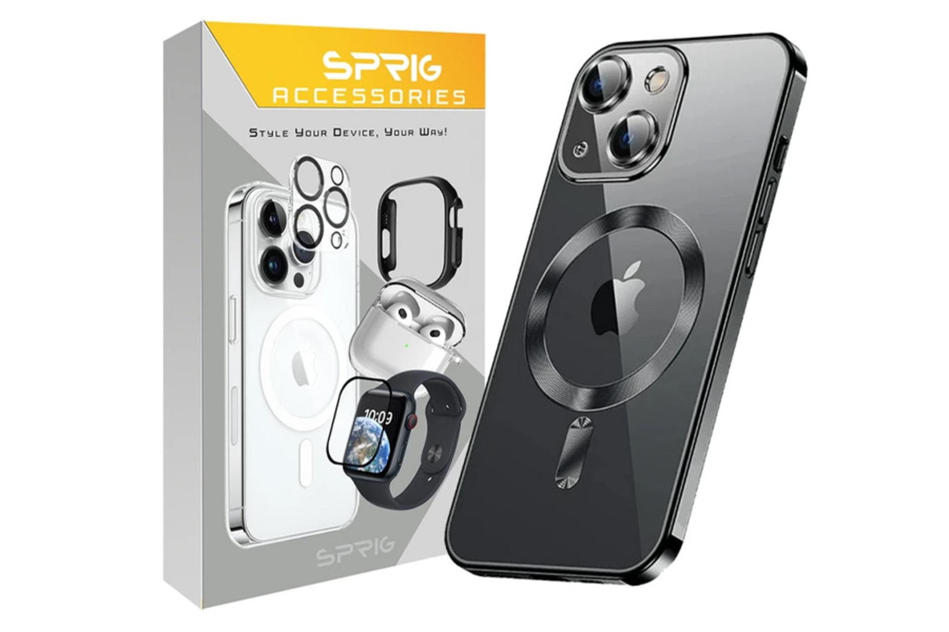 جعبه قاب گوشی اسپریگ مدل Round Magsafe مناسب اپل iPhone 15