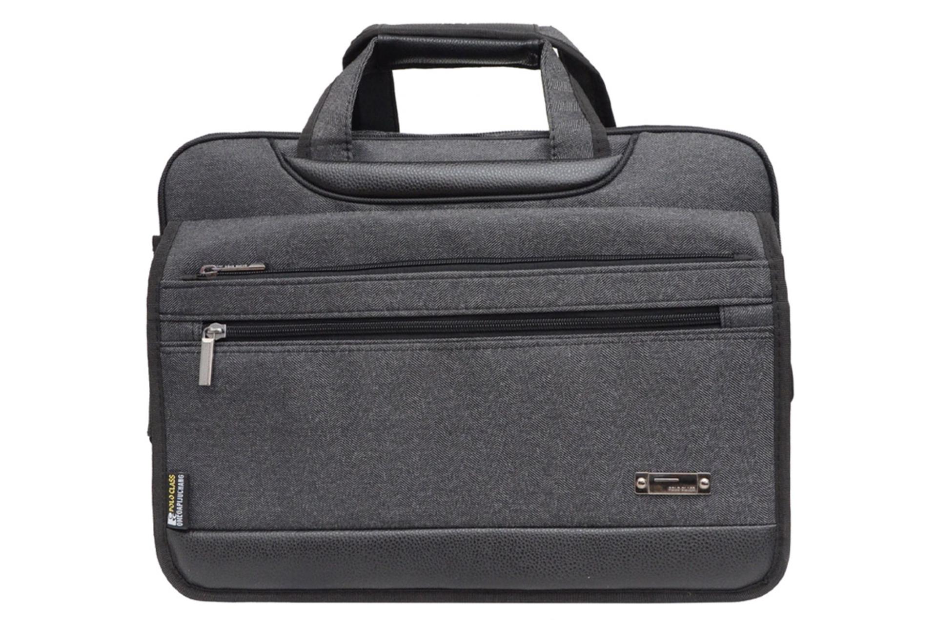 کیف لپ تاپ کیف لپ تاپ پولو کلاسیک OM900 مناسب 15.6 اینچ نمای روبرو