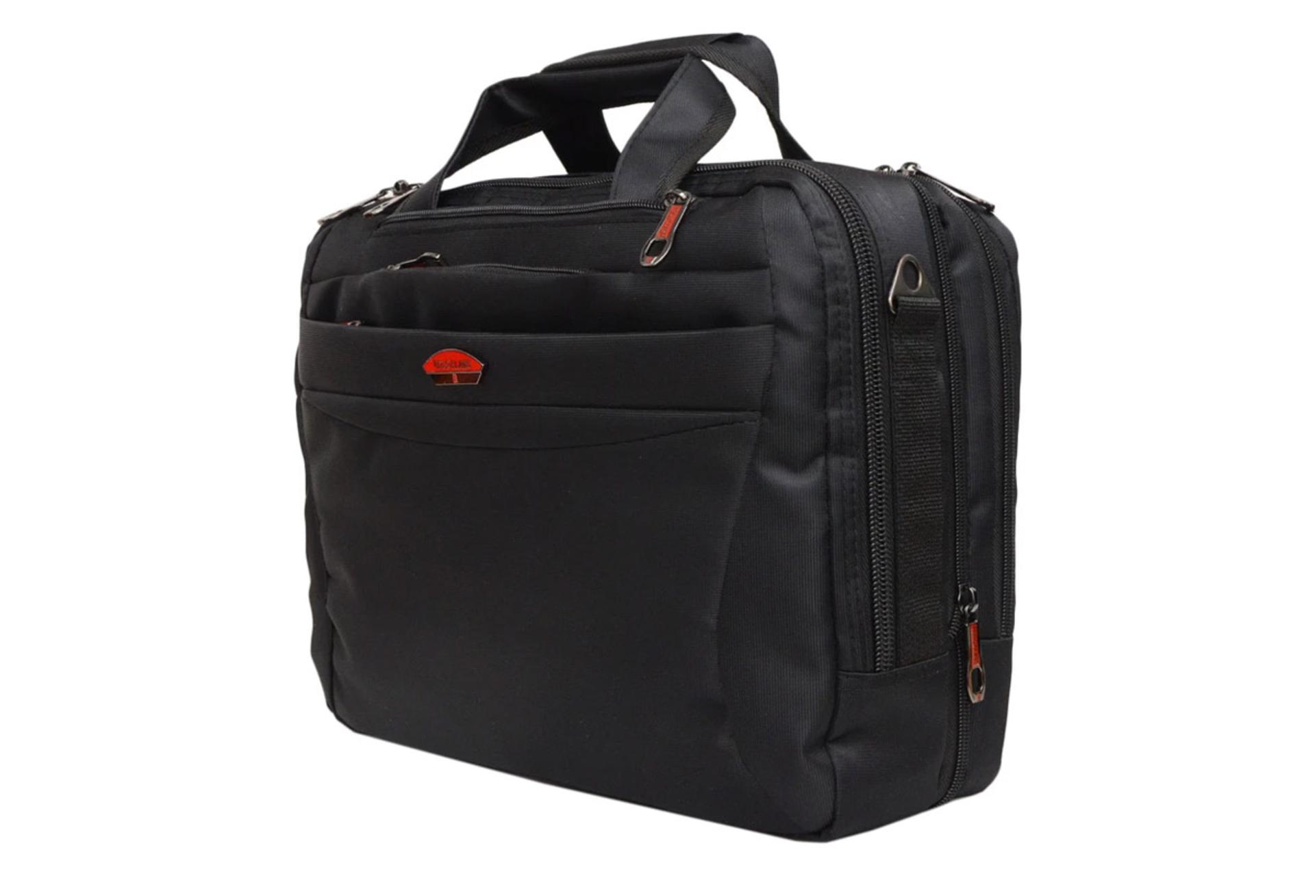 نمای سمت راست کیف لپ تاپ کیف لپ تاپ پولو کلاسیک PLO 801 مناسب 15.6 اینچ