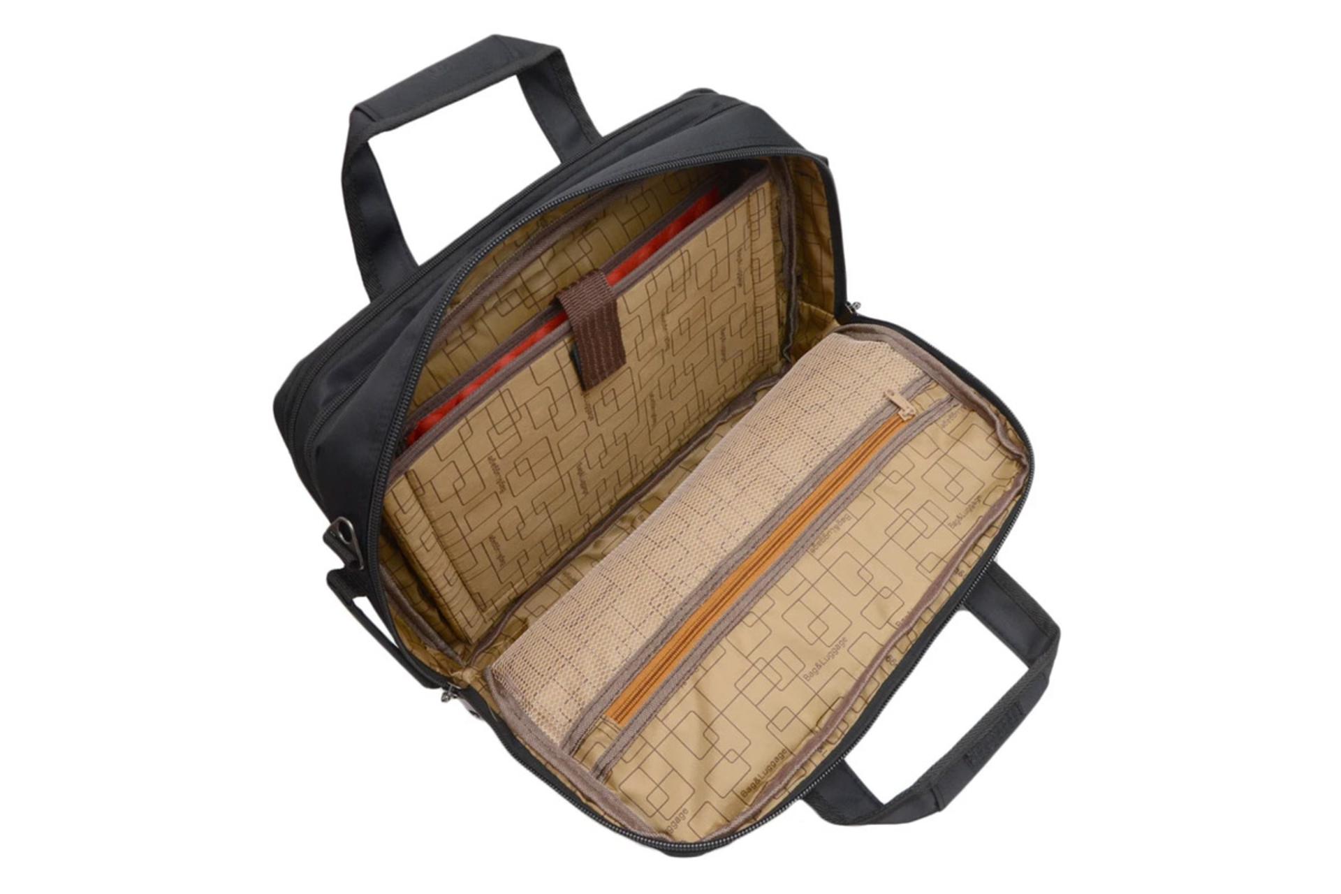 نمای داخل کیف لپ تاپ کیف لپ تاپ پولو کلاسیک PLO 801 مناسب 15.6 اینچ