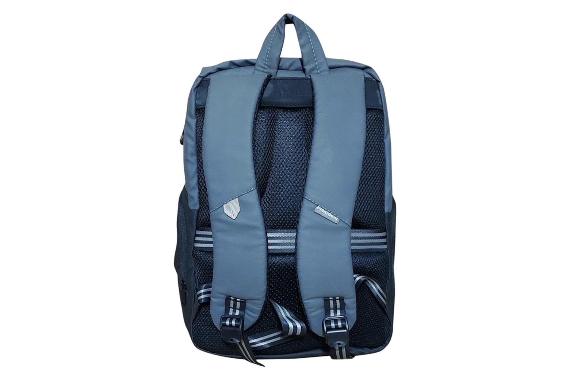 نمای پشت کیف لپ تاپ کوله پشتی لپ تاپ پرزیدنت Mario مناسب 15.6 اینچ