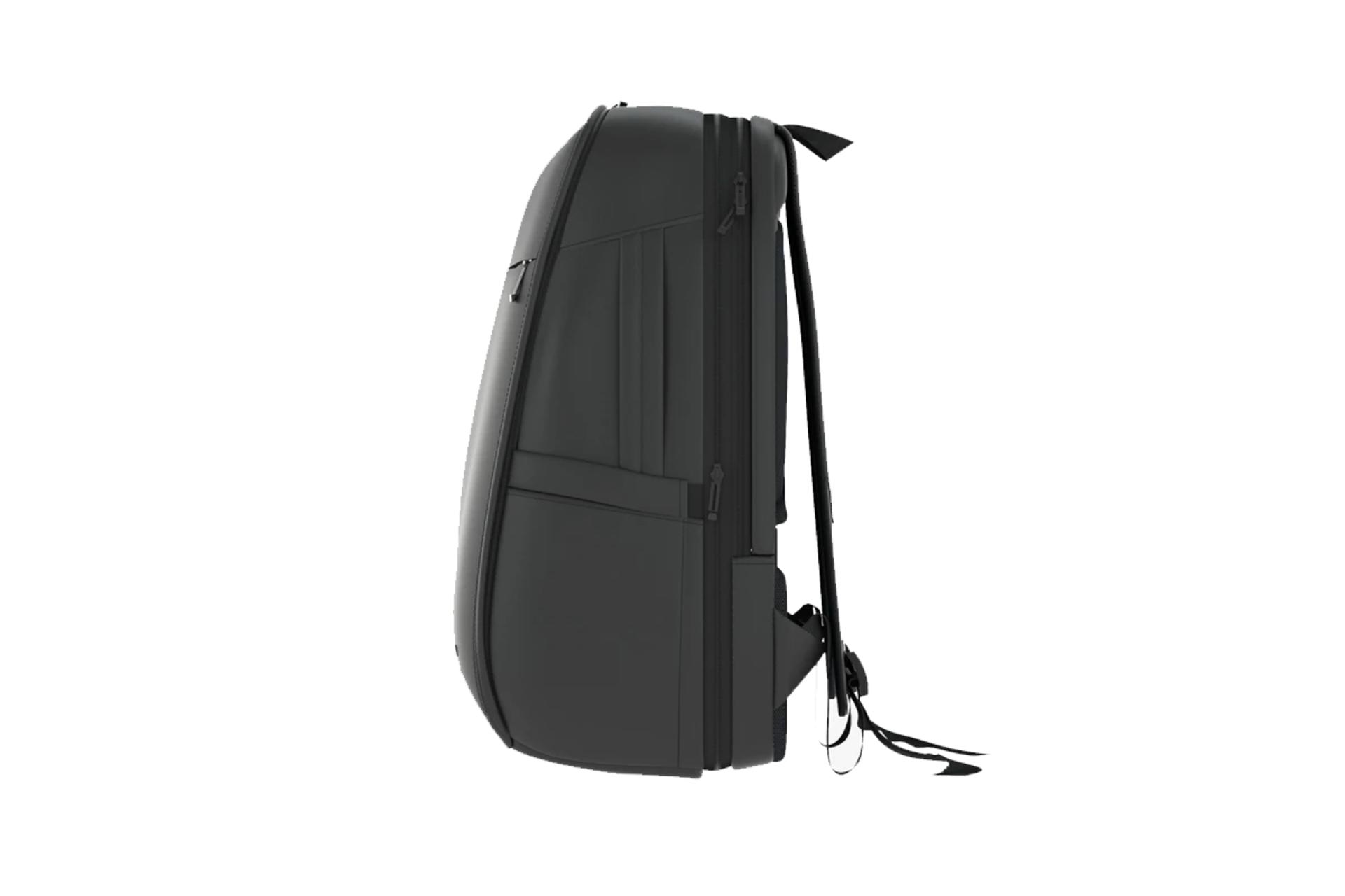 نمای کنار کیف لپ تاپ کوله پشتی لپ تاپ پرزیدنت MONT مناسب 15.6 اینچ